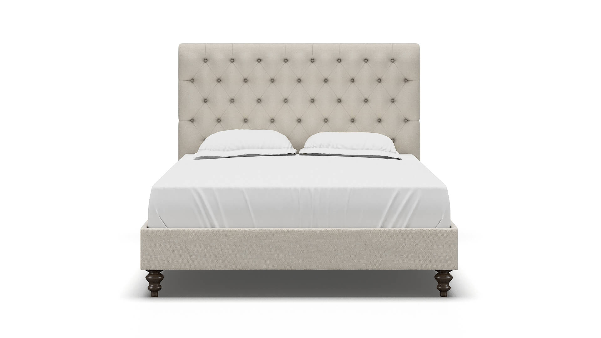 Decima Bungalow Ivory Bed espresso legs 1