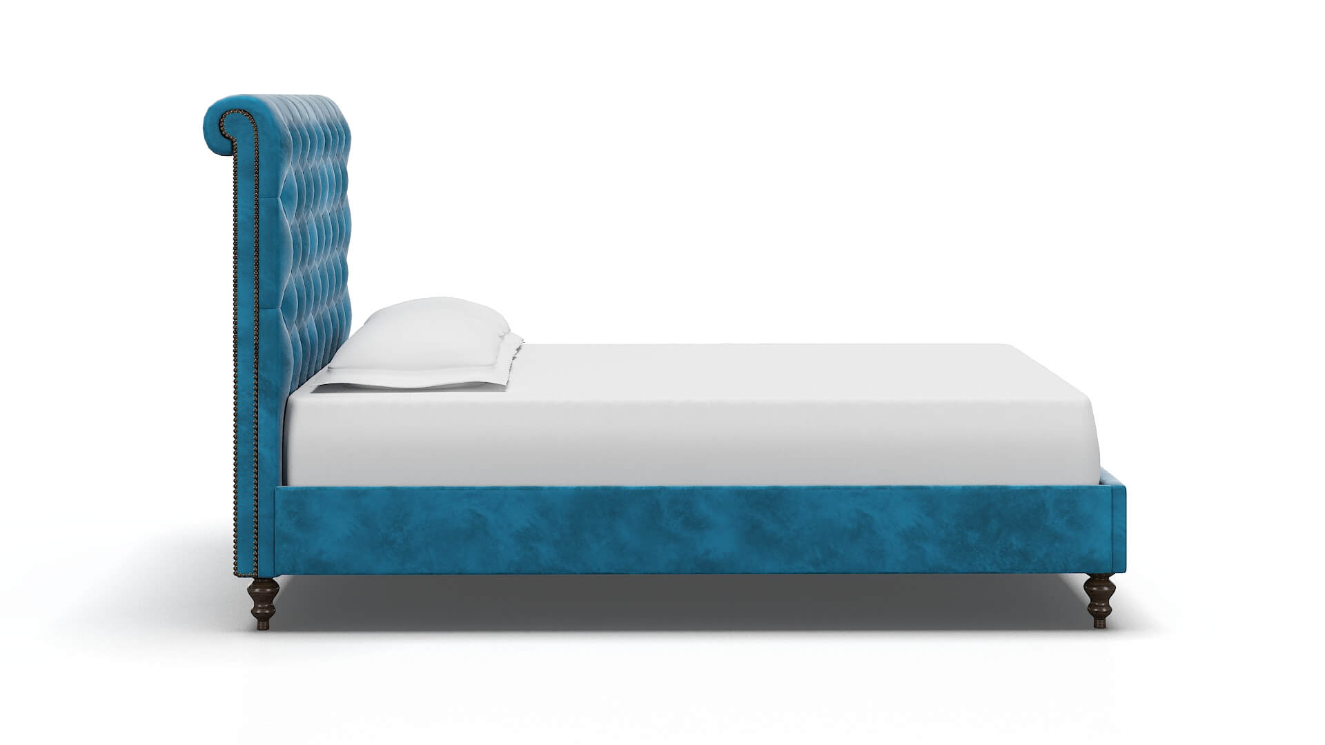 Decima Buzz Teal Bed espresso legs 3