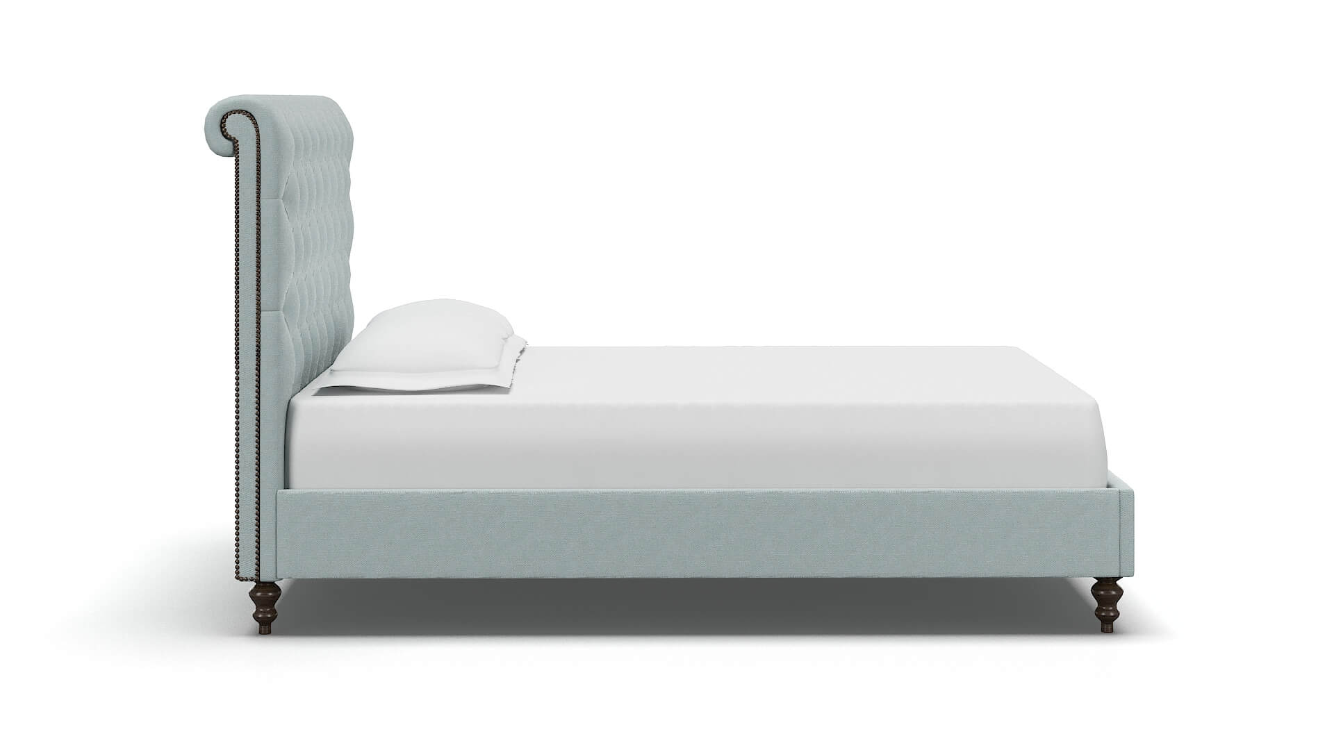 Decima Clyde Cornflower Bed espresso legs 3