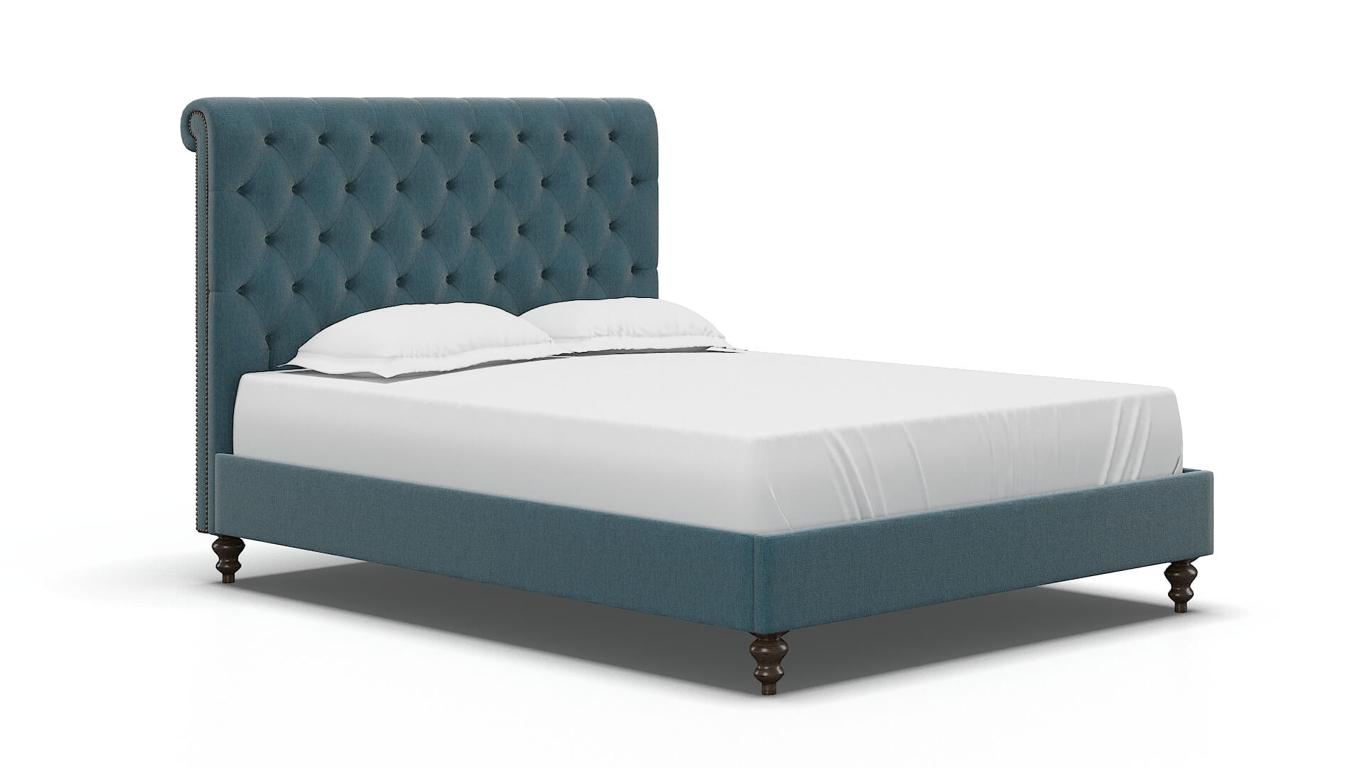 Decima Cosmo Teal Bed espresso legs 2