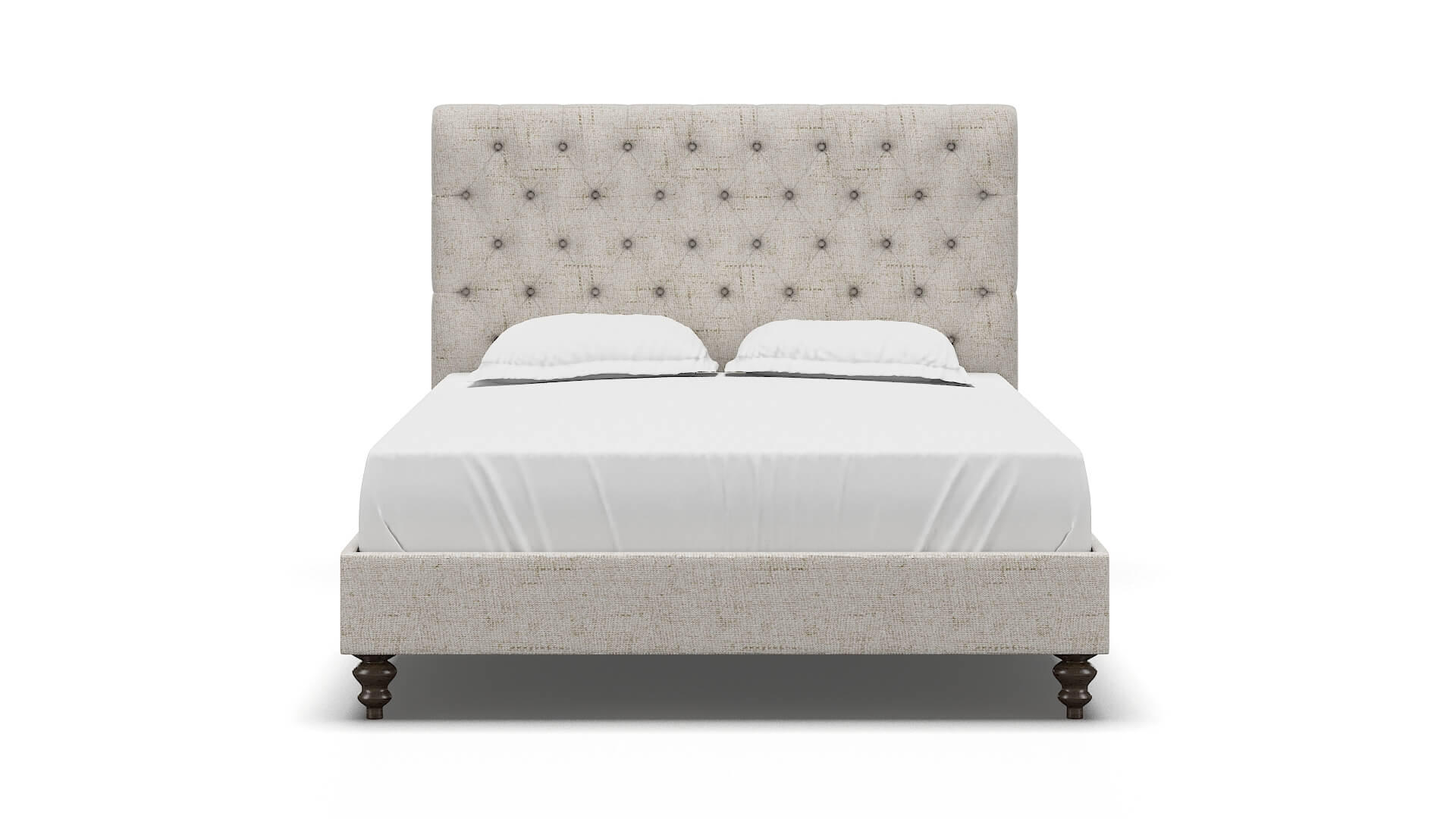 Decima Derby Taupe Bed espresso legs 1