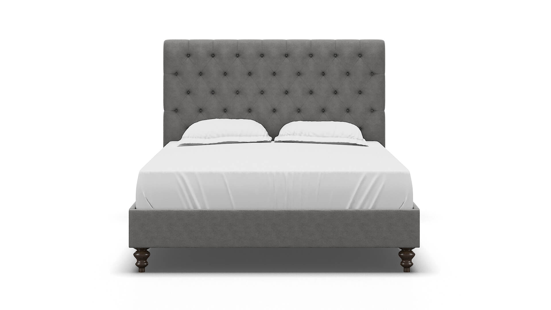 Decima Dream_d Charcoal Bed espresso legs 1