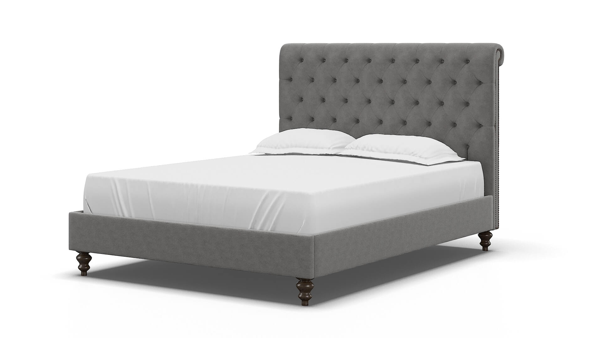 Decima Dream_d Charcoal Bed espresso legs 5