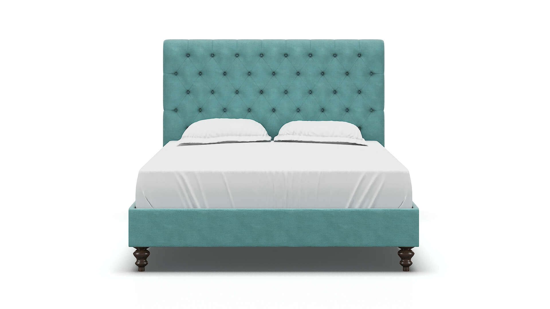 Decima Dream_d French_blue Bed espresso legs 1