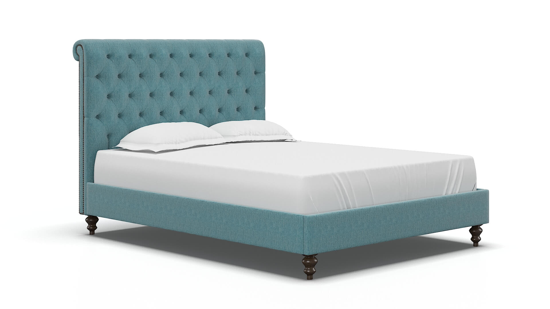 Decima Durham Pine Bed espresso legs 2