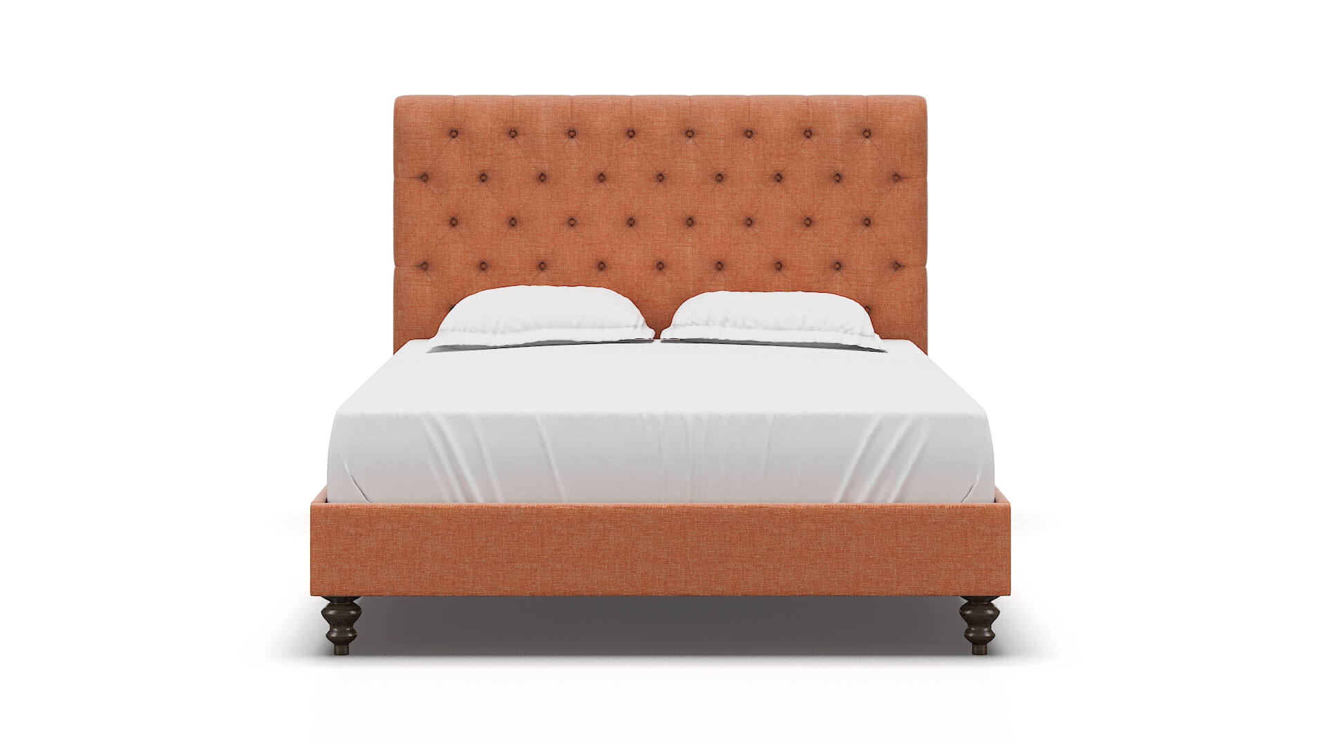 Decima Durham Tangerine Bed espresso legs 1