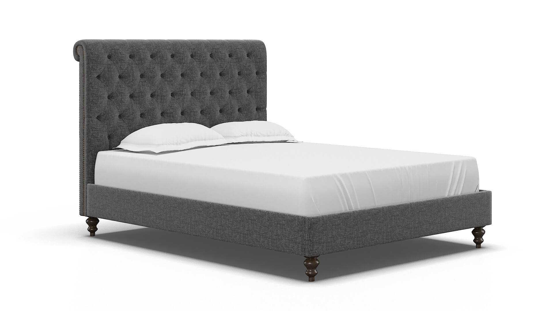 Decima Insight Charcoal Bed espresso legs 2