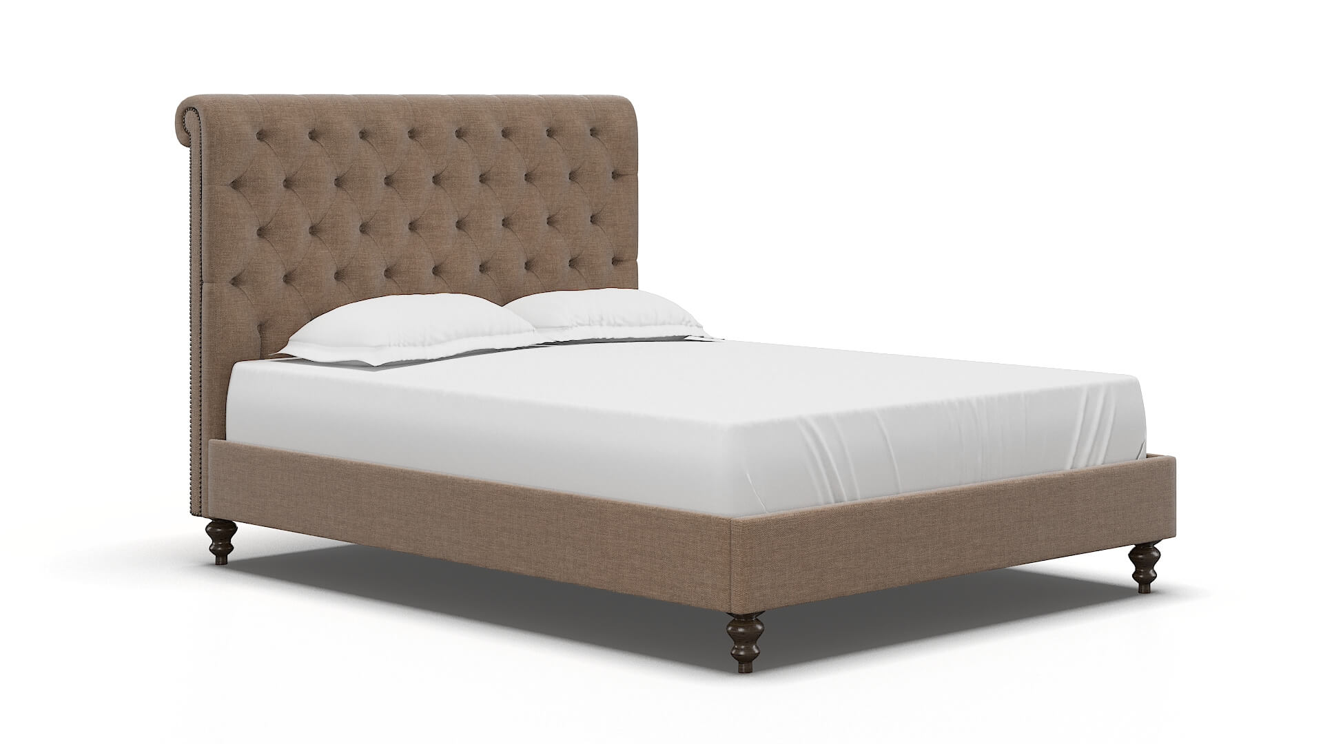Decima Keylargo Mink Bed espresso legs 2