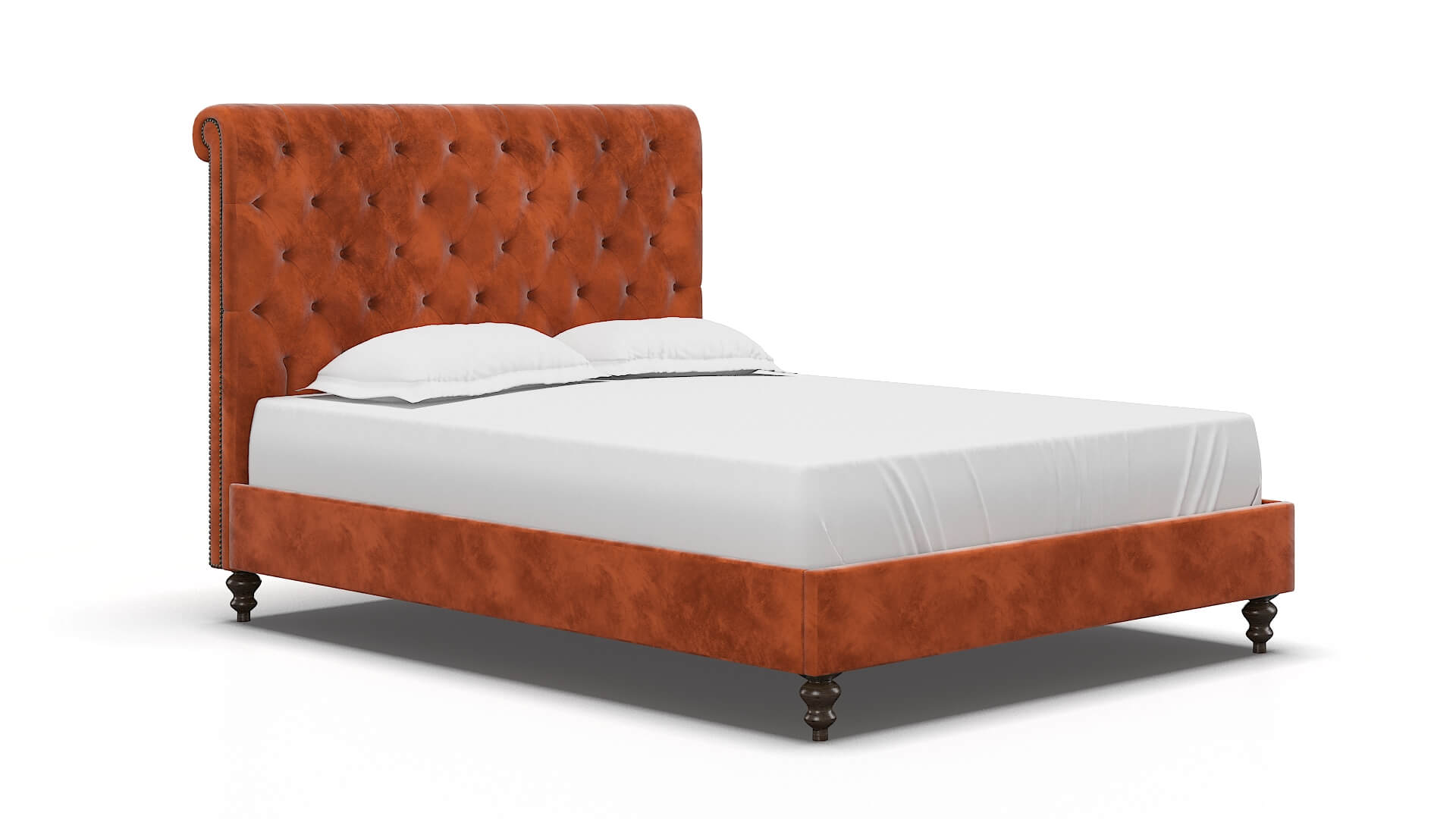 Decima Loft Copper Bed espresso legs 2