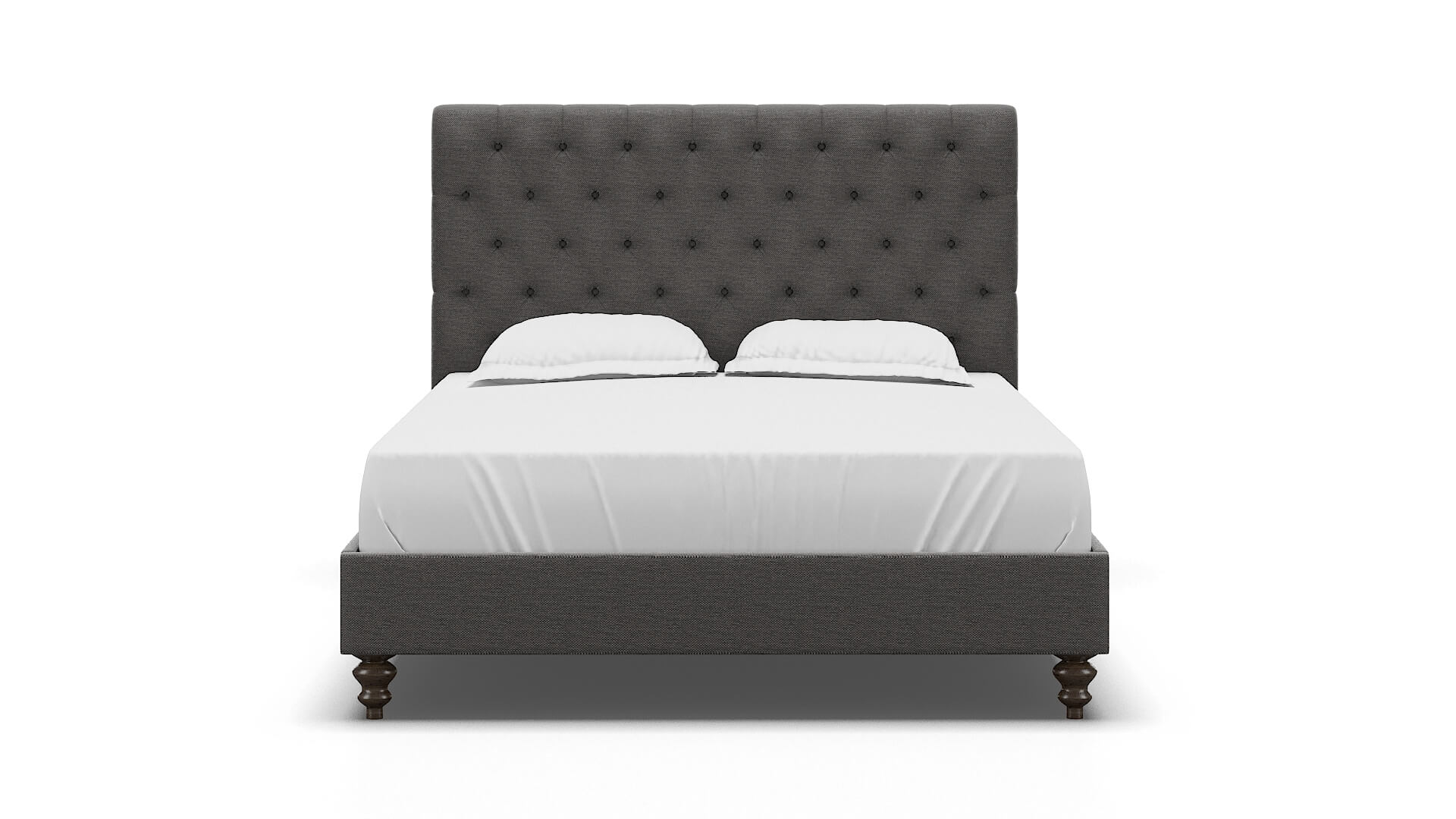 Decima Oscar Charcoal Bed espresso legs 1