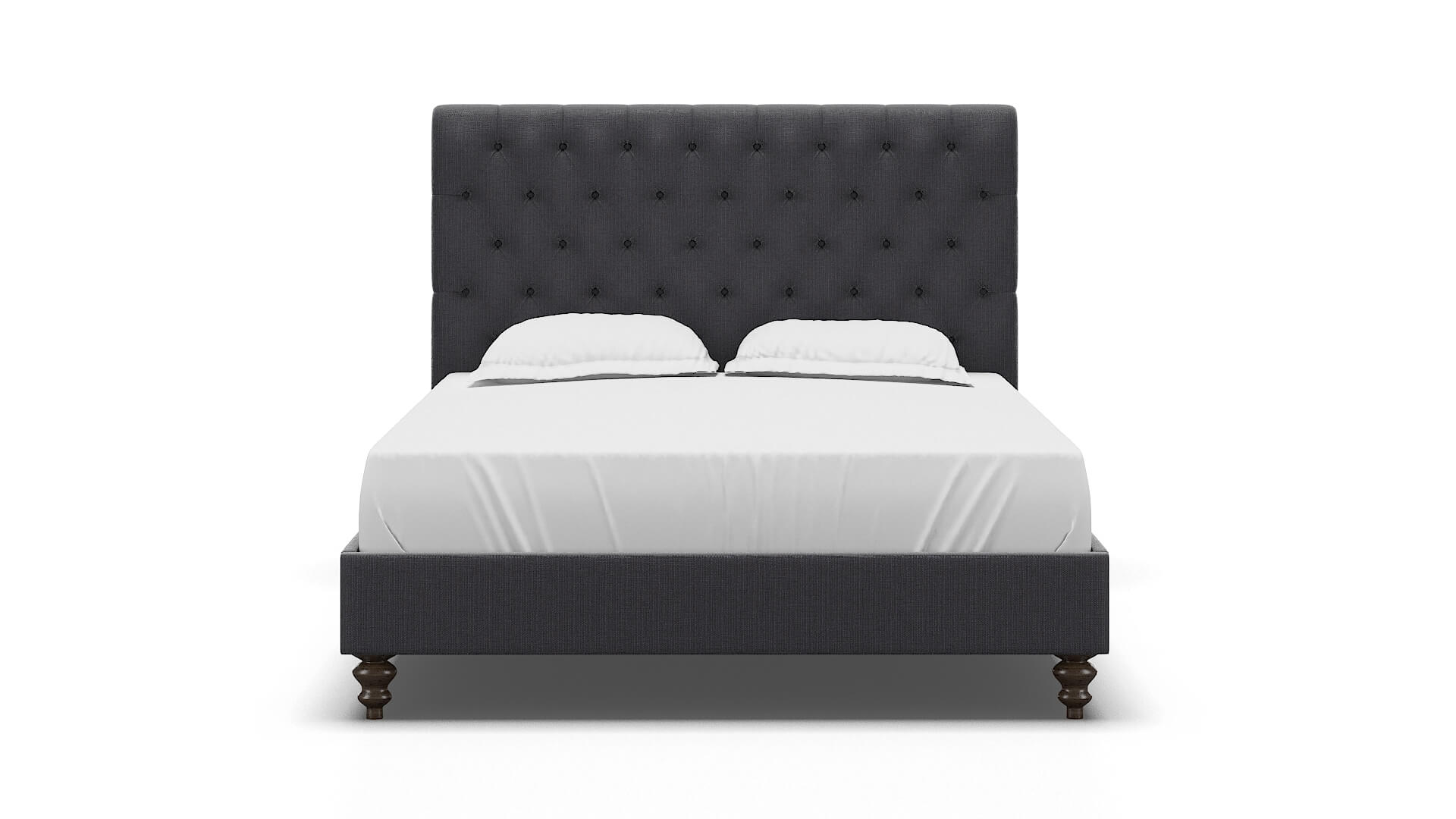 Decima Parker Charcoal Bed espresso legs 1