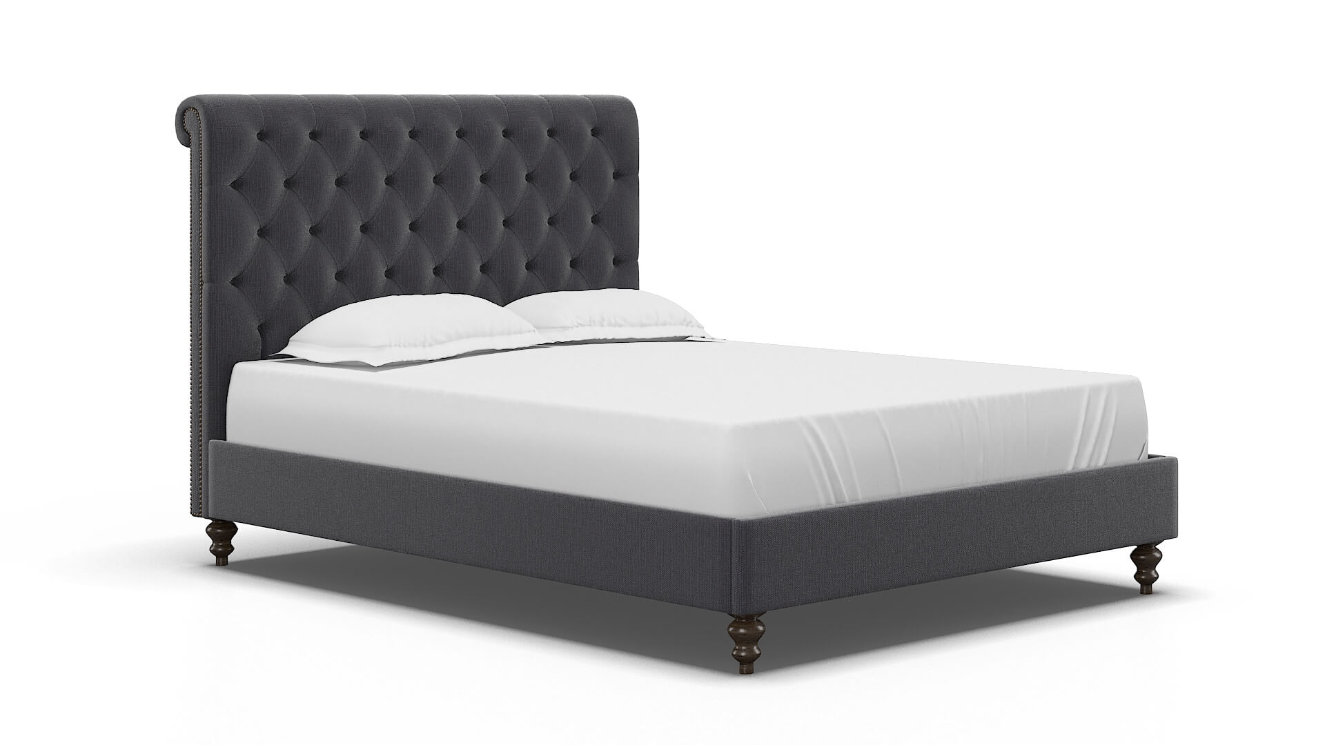 Decima Parker Charcoal Bed espresso legs 2