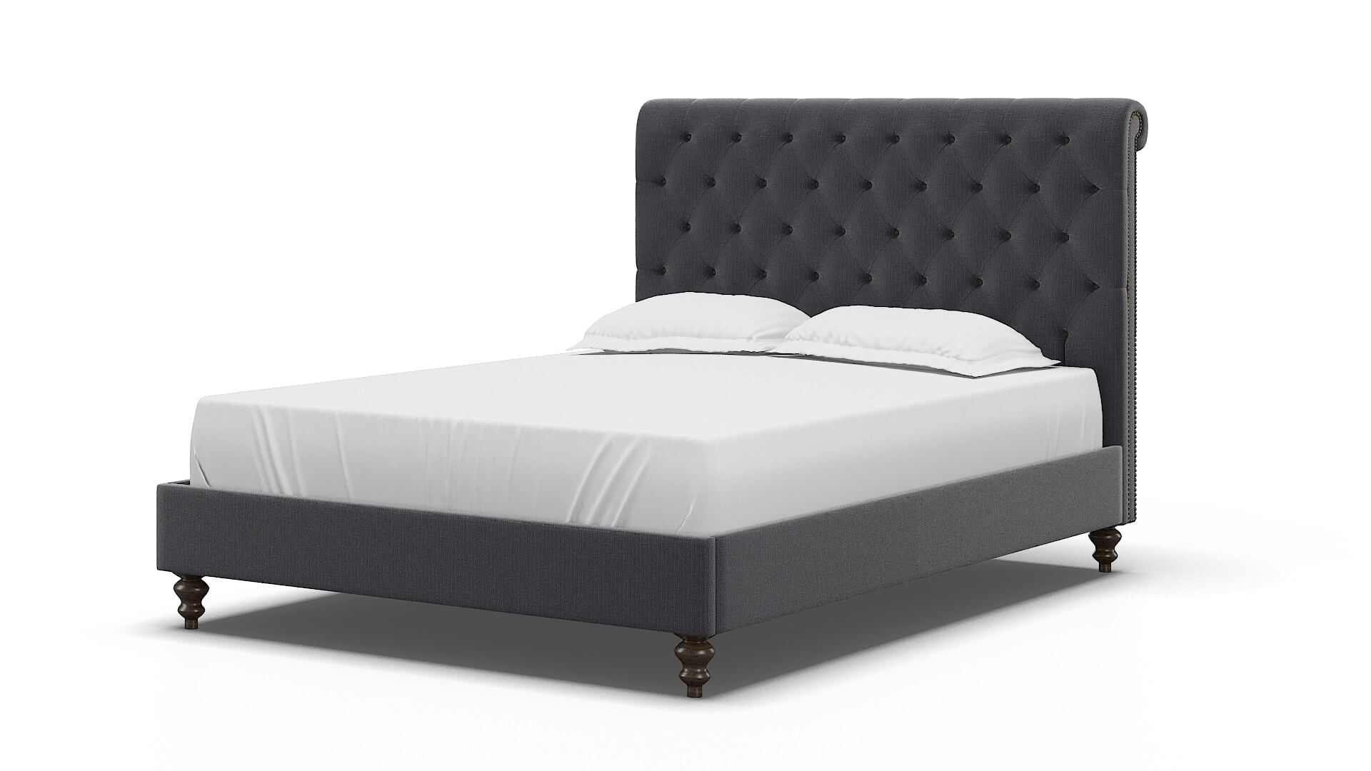 Decima Parker Charcoal Bed espresso legs 5