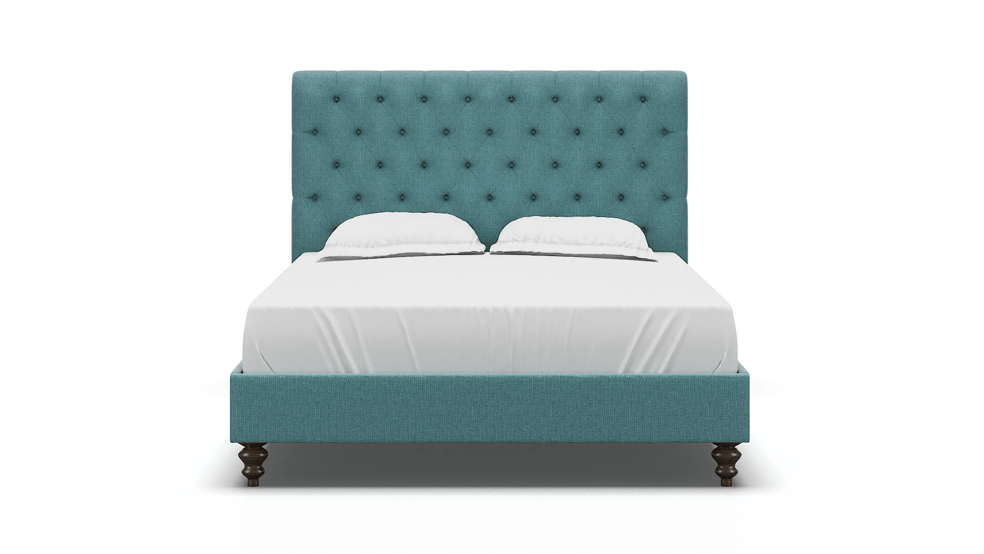 Decima Parker Turquoise Bed espresso legs 1