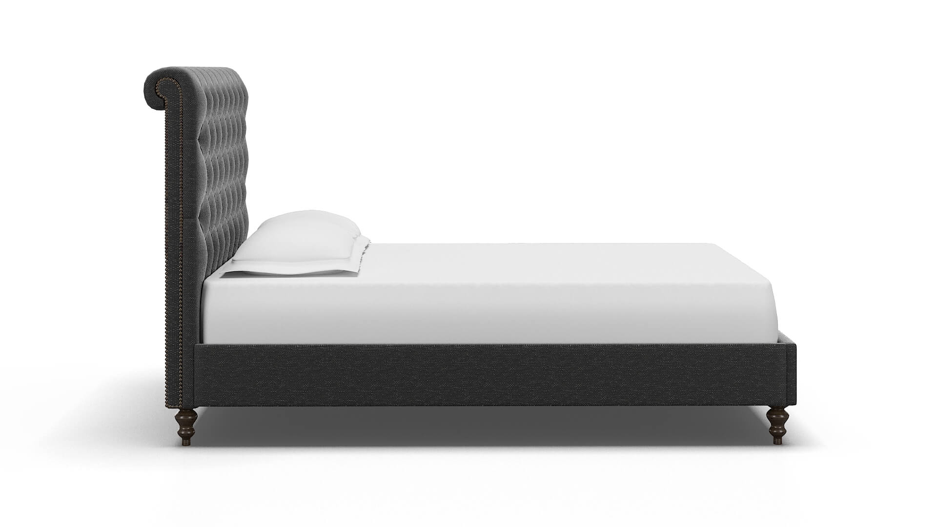 Decima Phoenix Charcoal Bed espresso legs 3