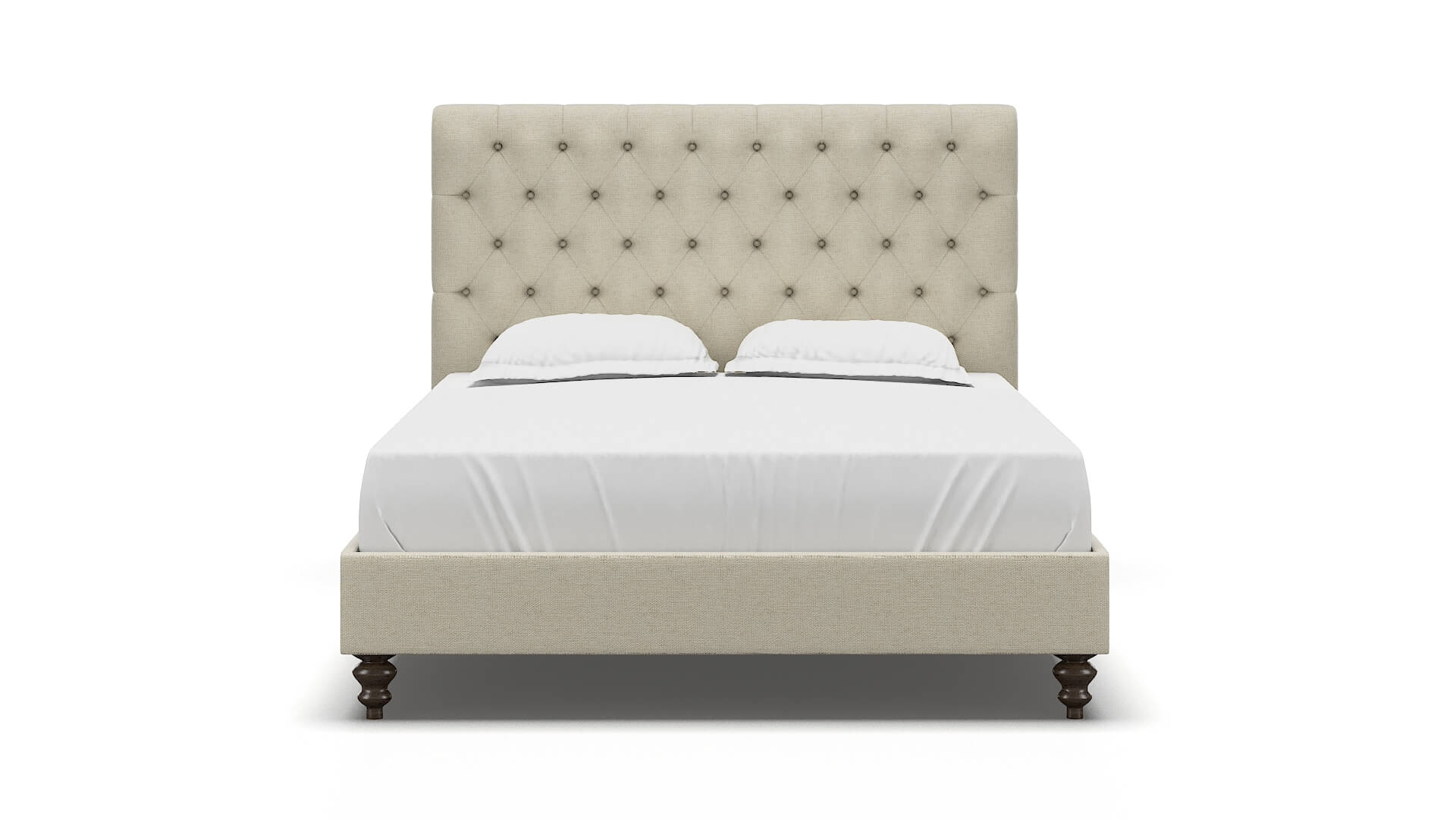 Decima Phoenix Ivory Bed espresso legs 1