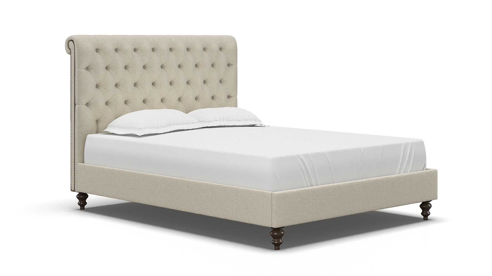 Decima Phoenix Ivory Bed espresso legs 2