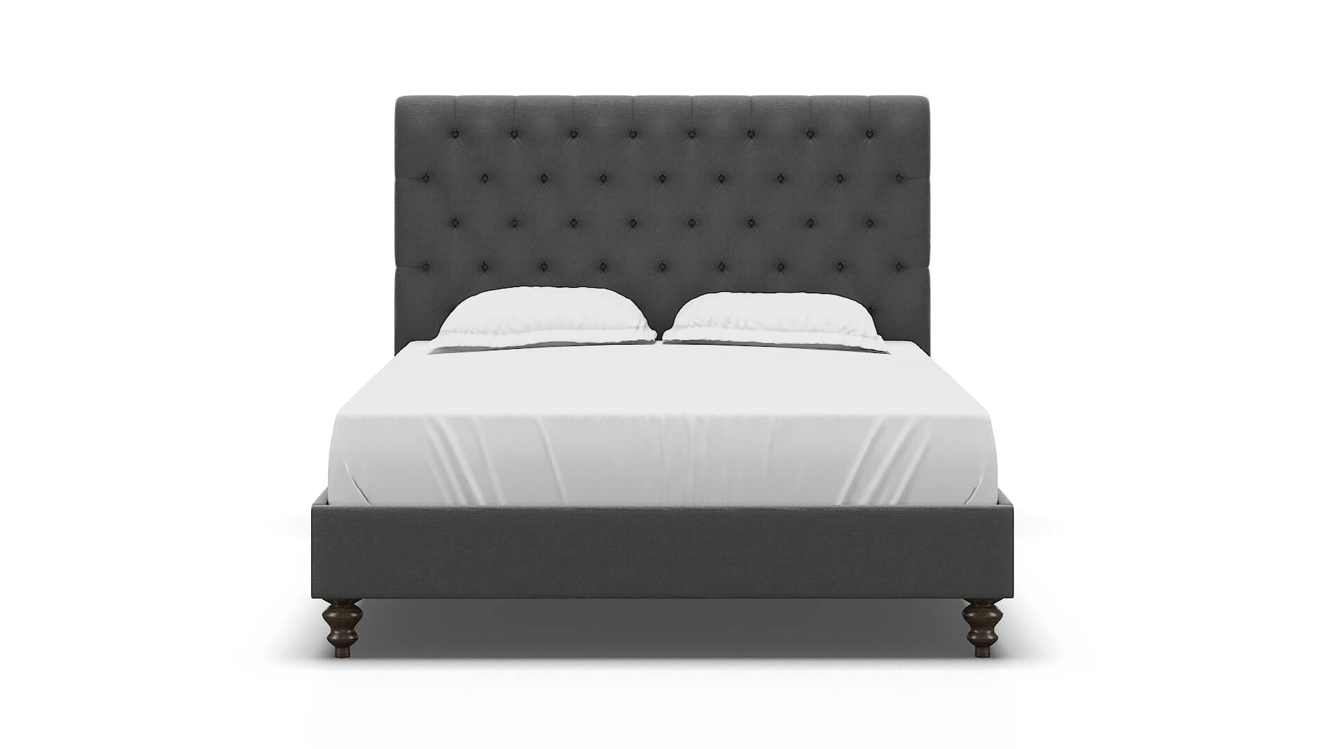 Decima Rocket Charcoal Bed espresso legs 1