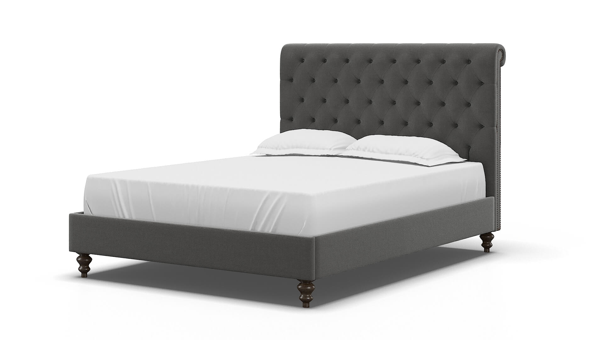 Decima Rocket Charcoal Bed espresso legs 5