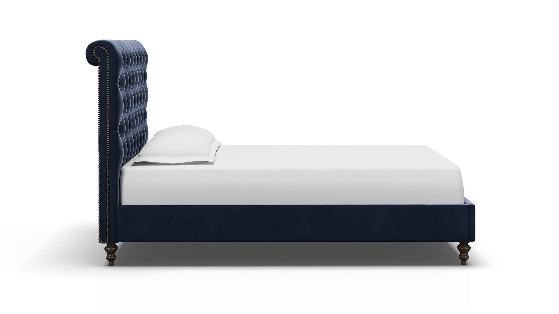 Decima Royale Cobalt Bed espresso legs 3