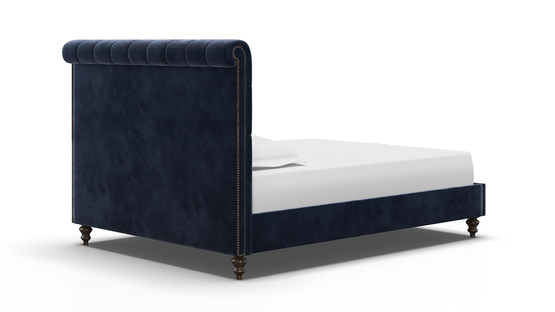 Decima Royale Cobalt Bed espresso legs 4