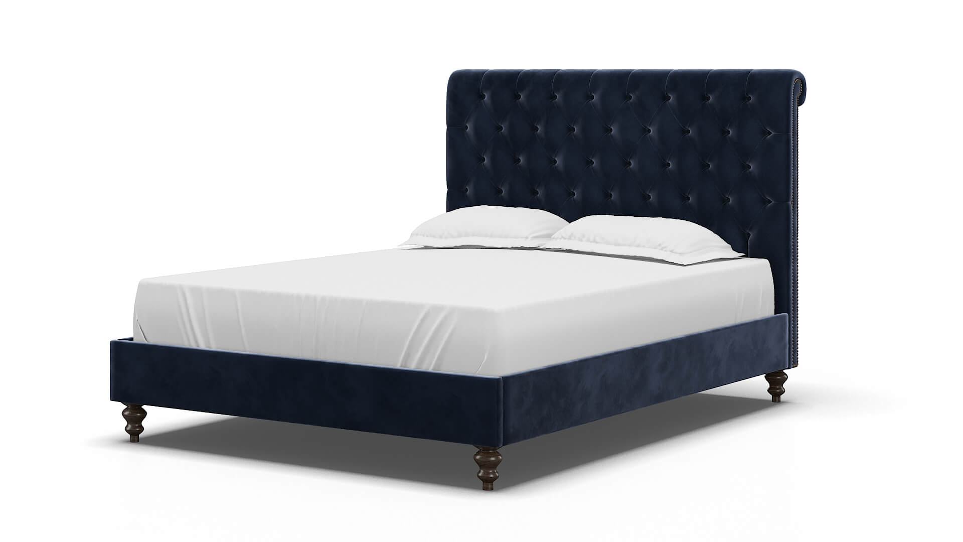 Decima Royale Cobalt Bed espresso legs 5