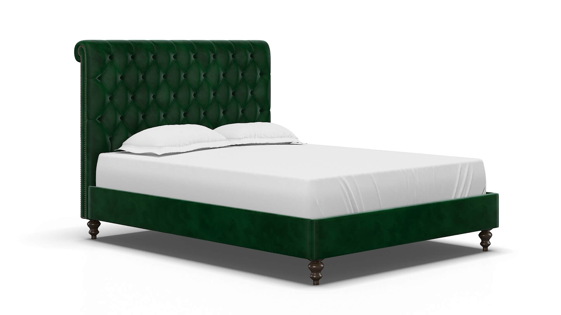 Decima Royale Evergreen Bed espresso legs 2