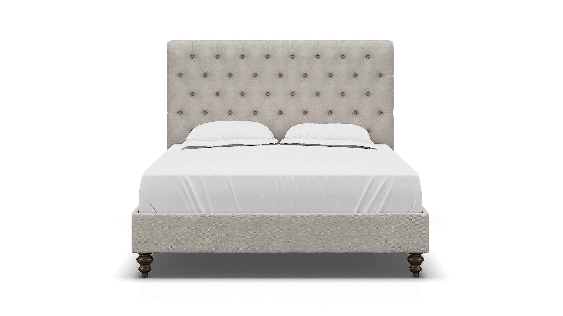 Decima Suave Dove Bed espresso legs 1