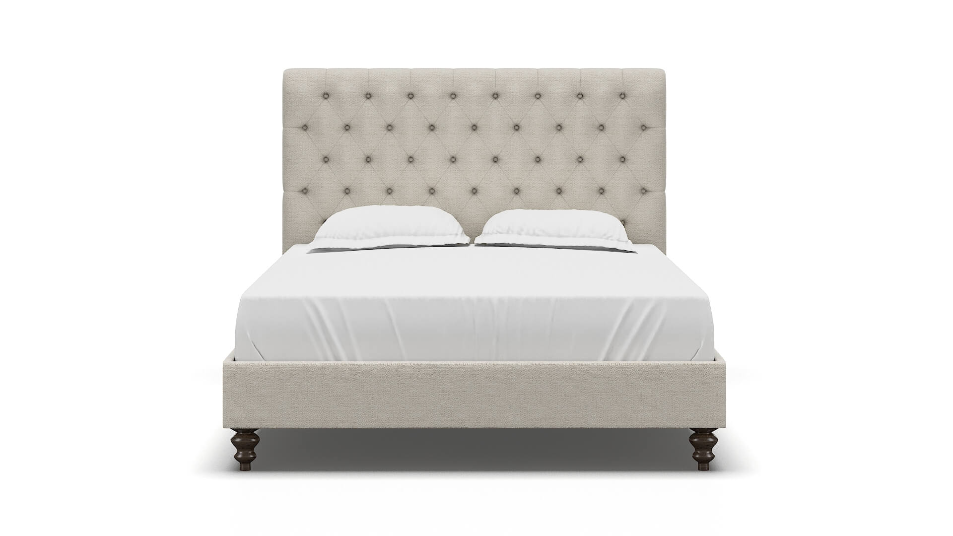 Decima Venus Cream Bed espresso legs 1