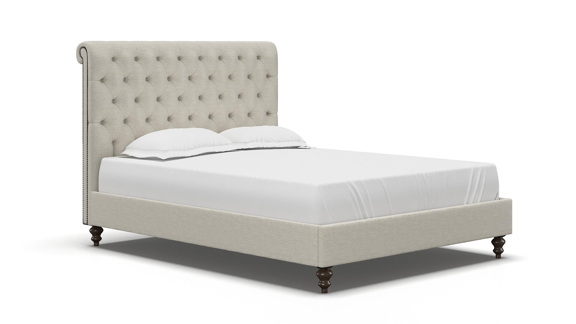 Decima Venus Cream Bed espresso legs 2