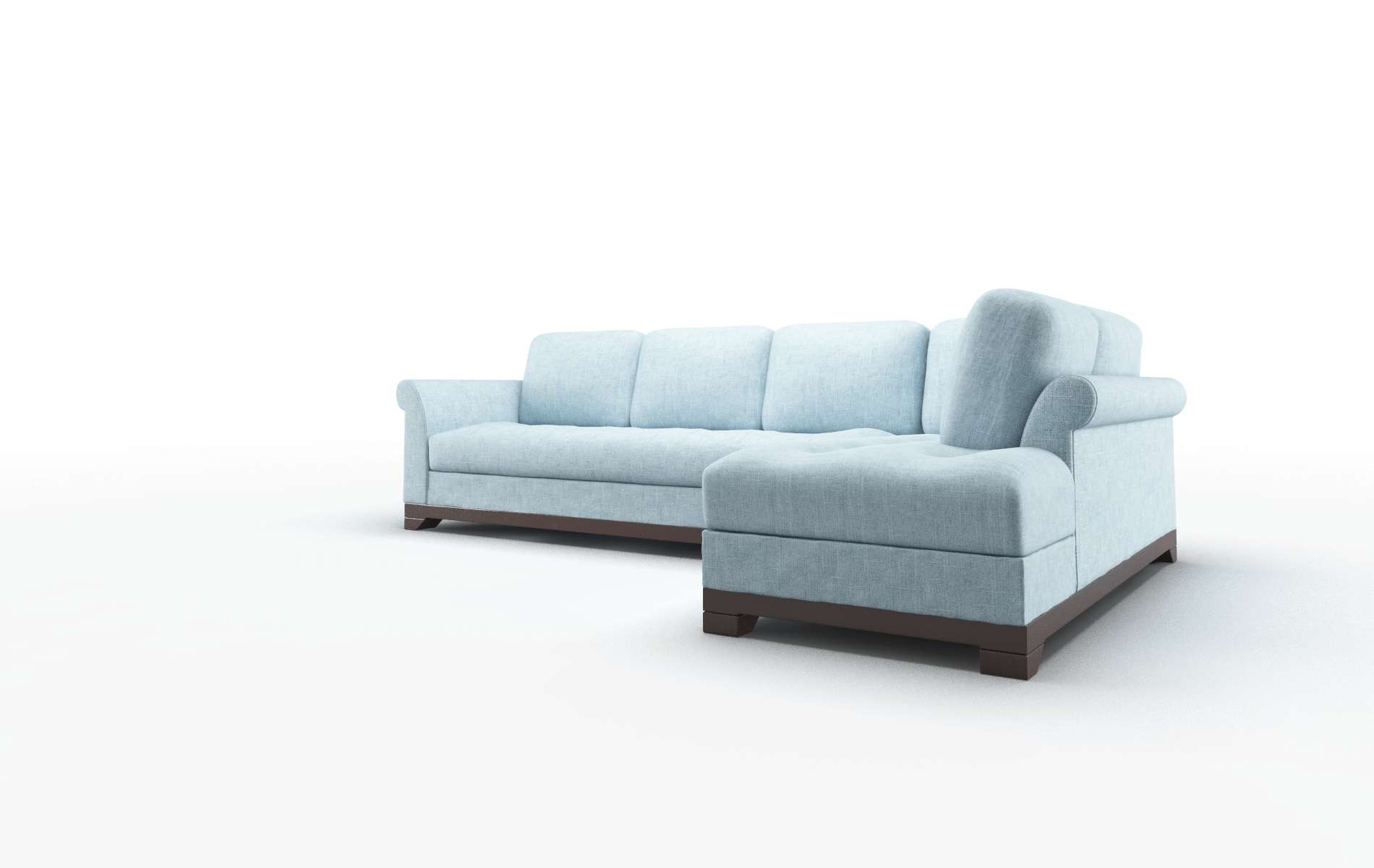 Denver Atlas Turquoise Panel espresso legs 4