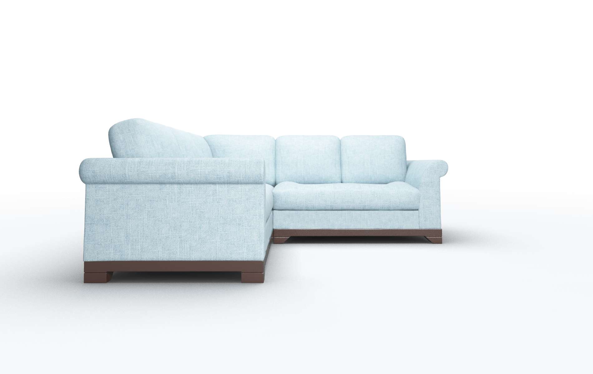 Denver Atlas Turquoise Sectional espresso legs 2
