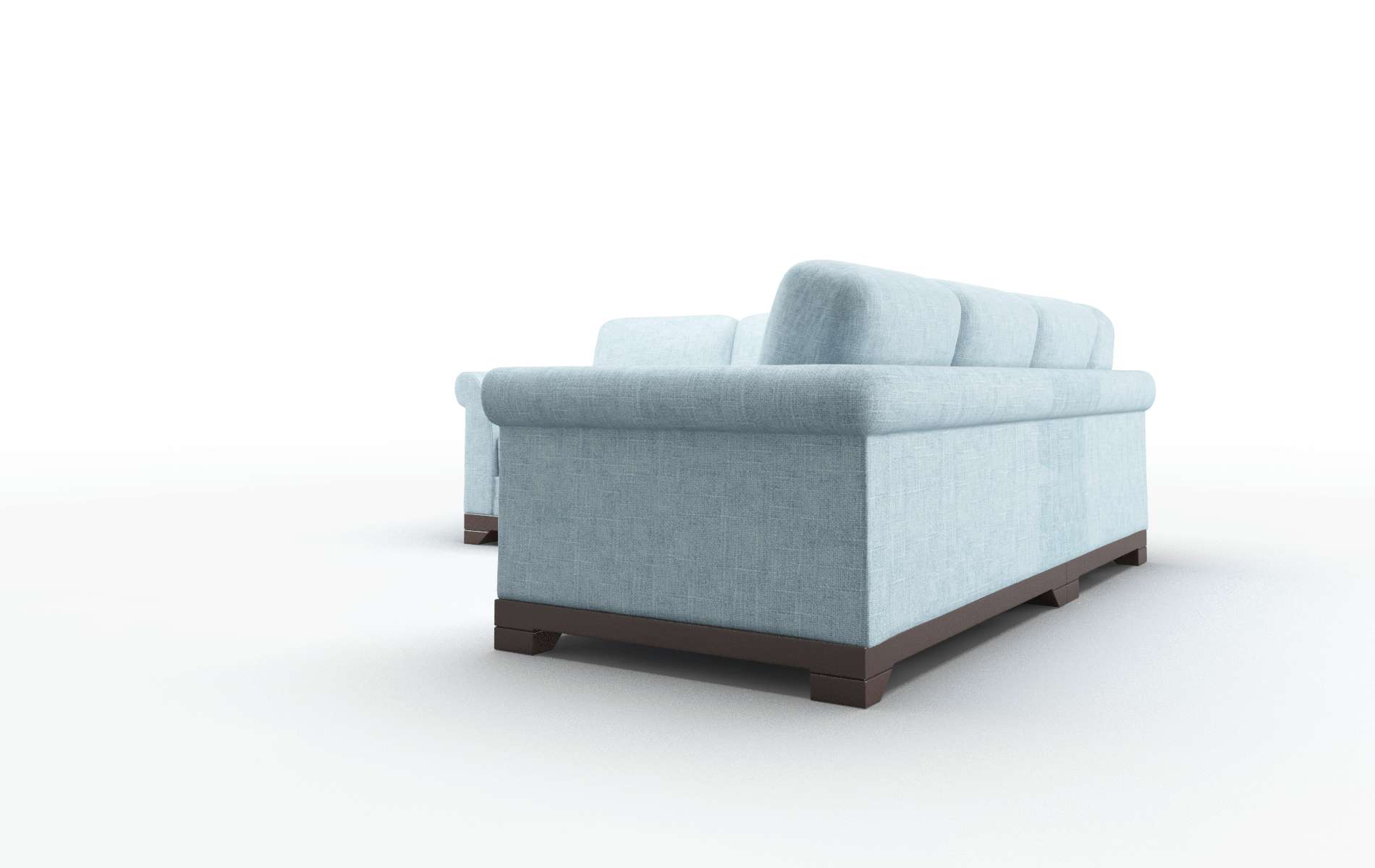 Denver Atlas Turquoise Sectional espresso legs 4
