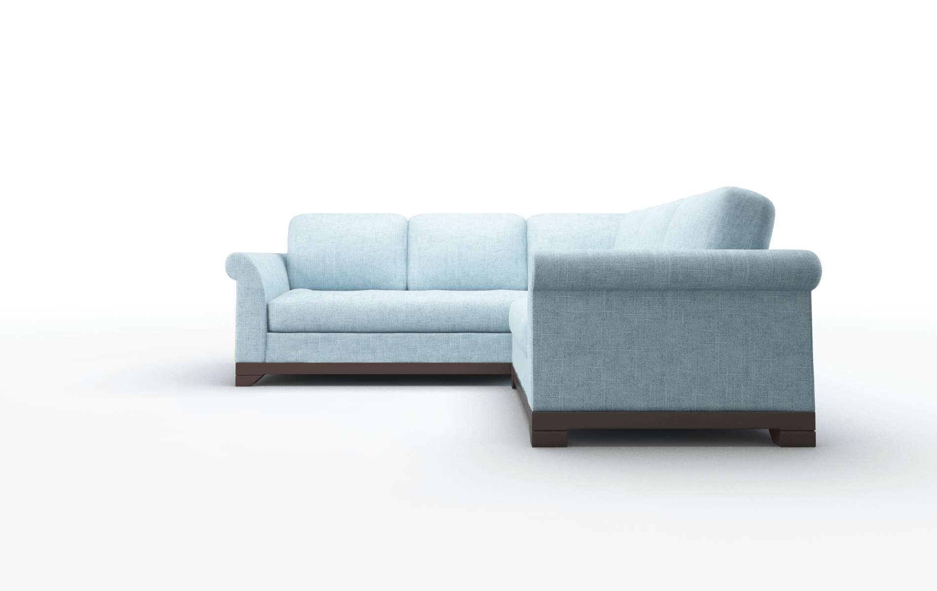 Denver Atlas Turquoise Sectional espresso legs 5