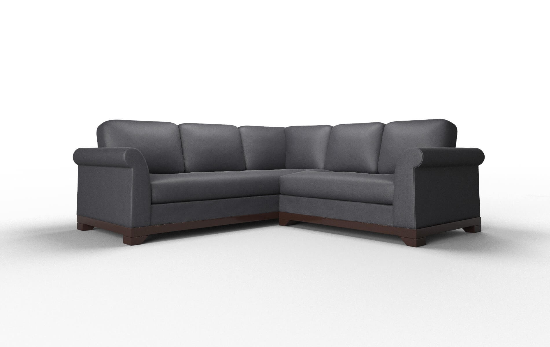 Denver Atlas_plz Navy Sectional espresso legs 1