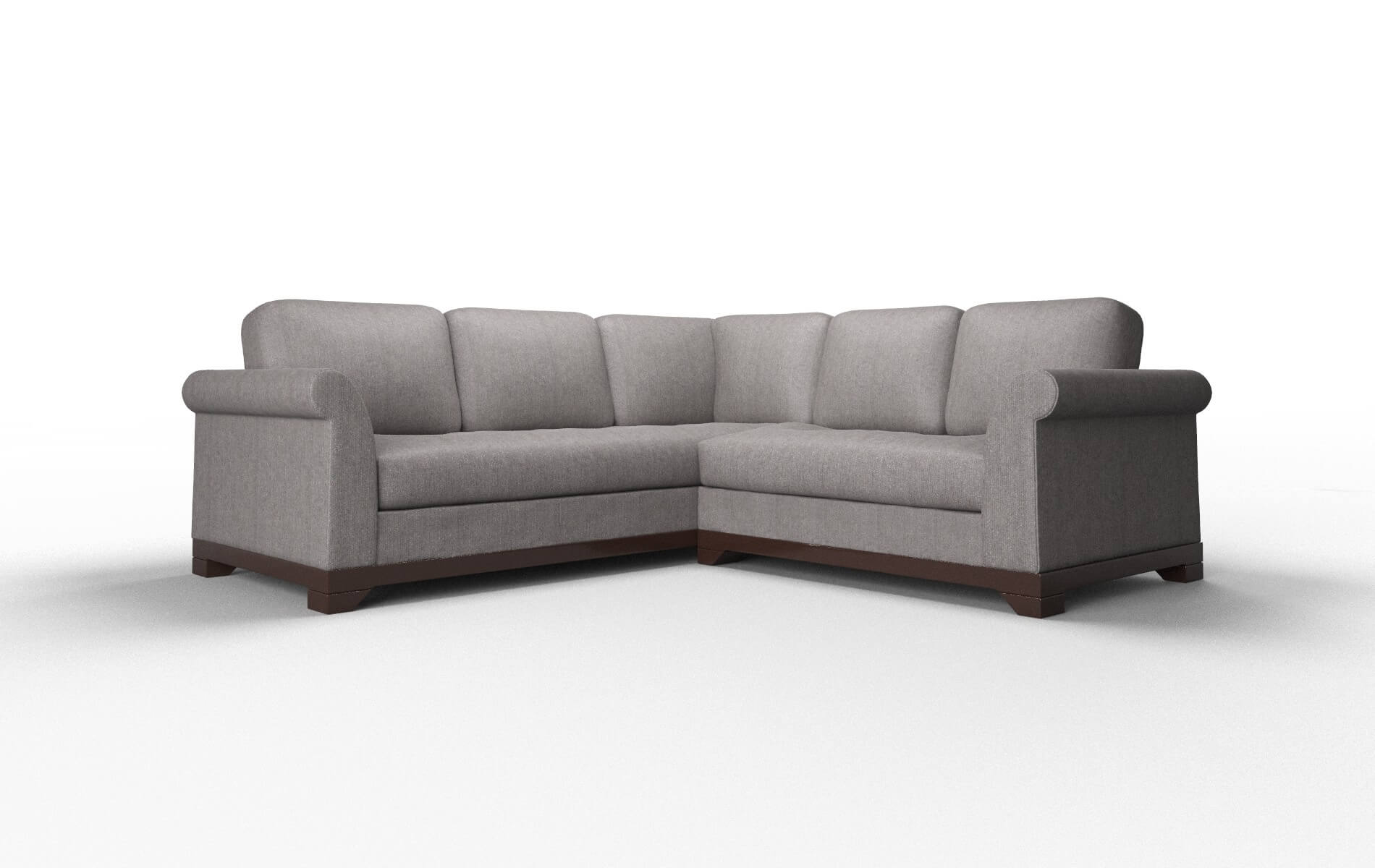 Denver Atlas_plz Silver Sectional espresso legs 1