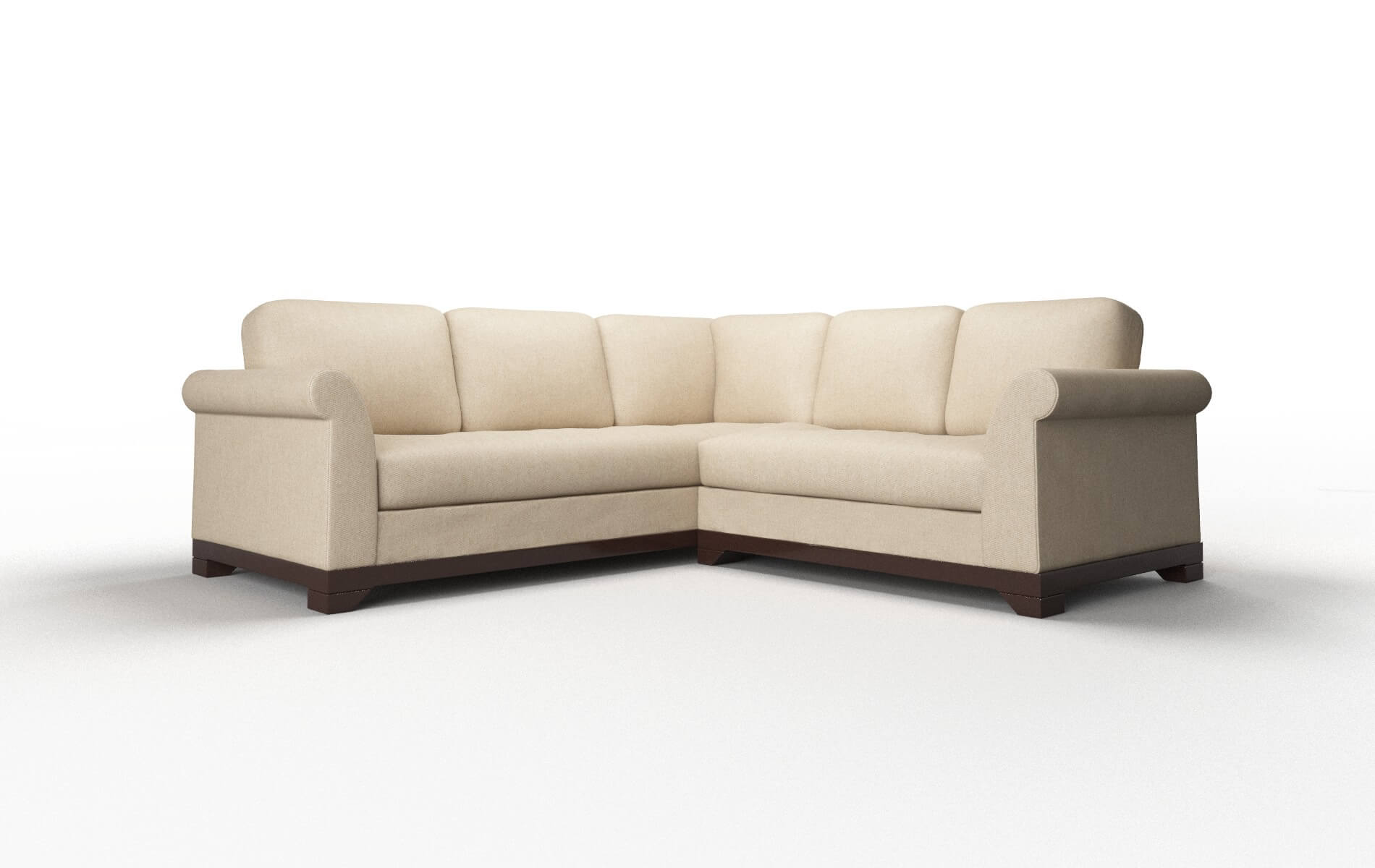 Denver Avenger Burlap Sectional espresso legs 1