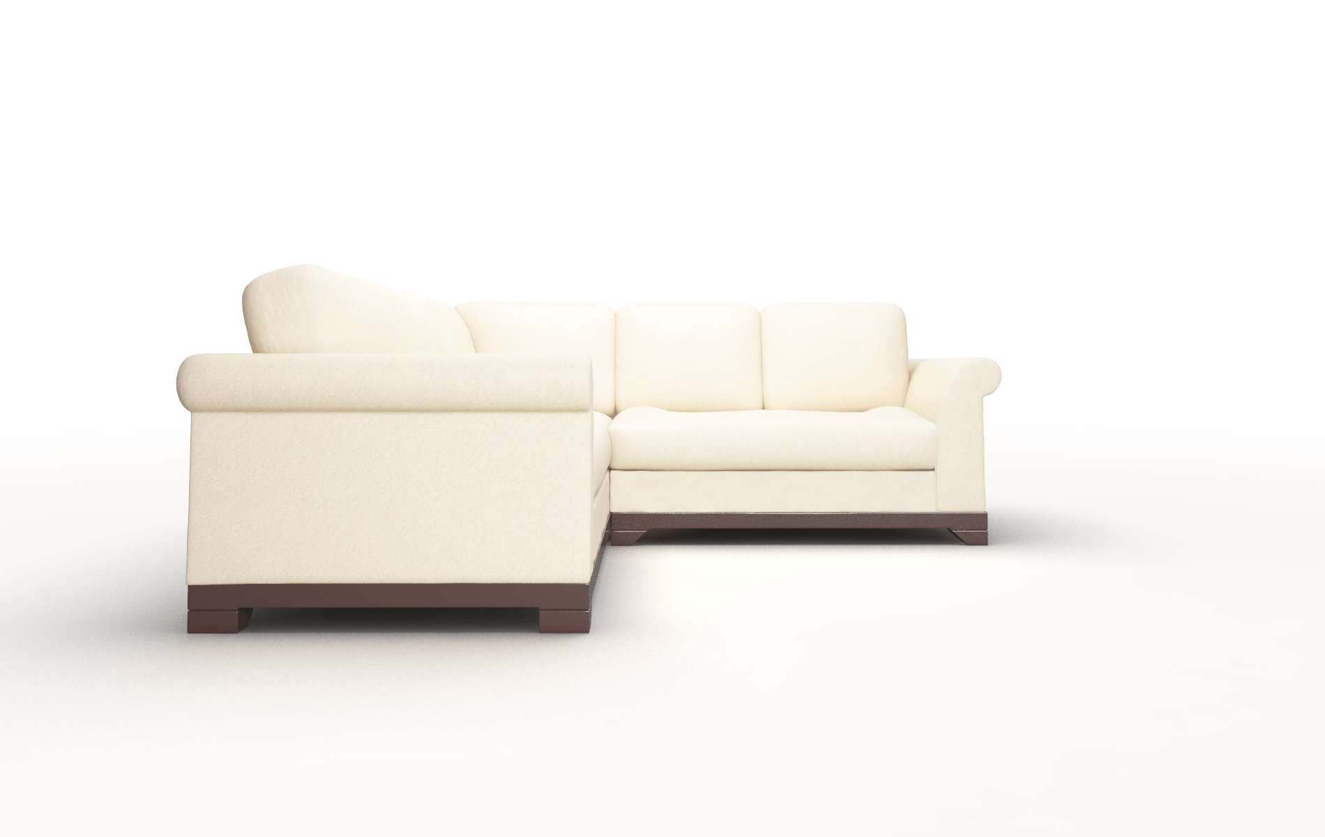 Denver Bella Buckwheat Sectional espresso legs 2