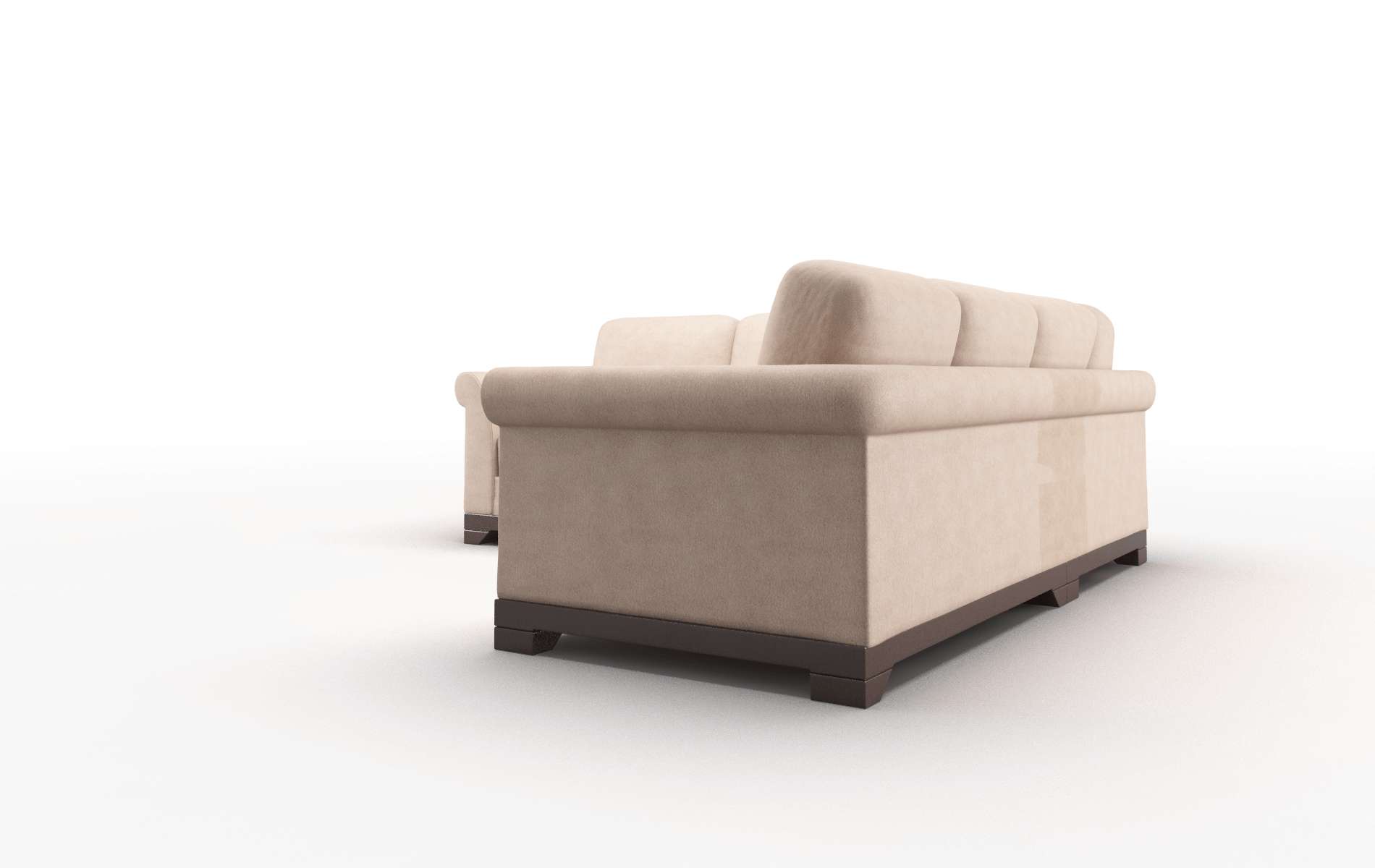 Denver Bella Cocoa Sectional espresso legs 4