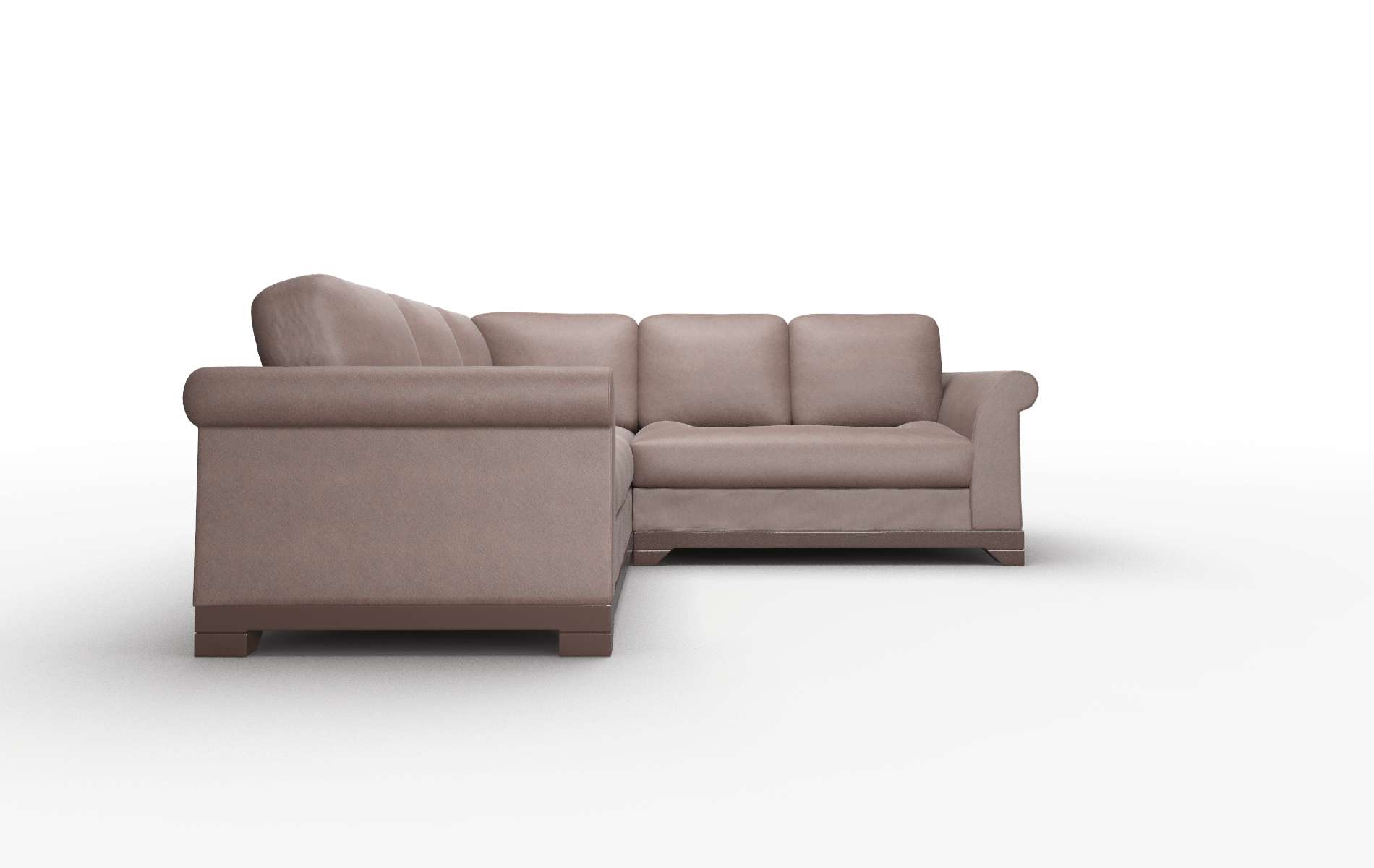 Denver Bella Espresso Sectional espresso legs 2