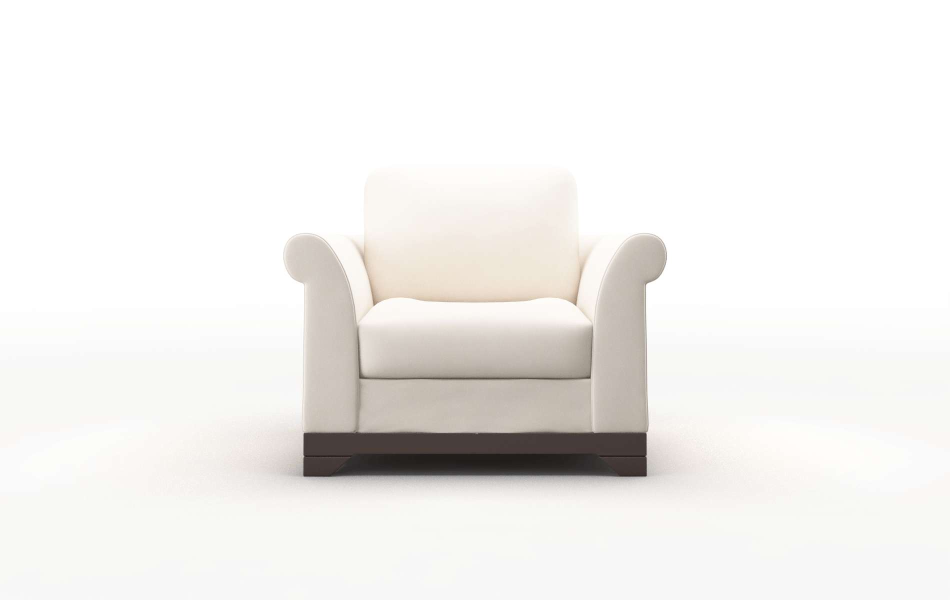 Denver Blanche milky Chair Espresso Legs  1