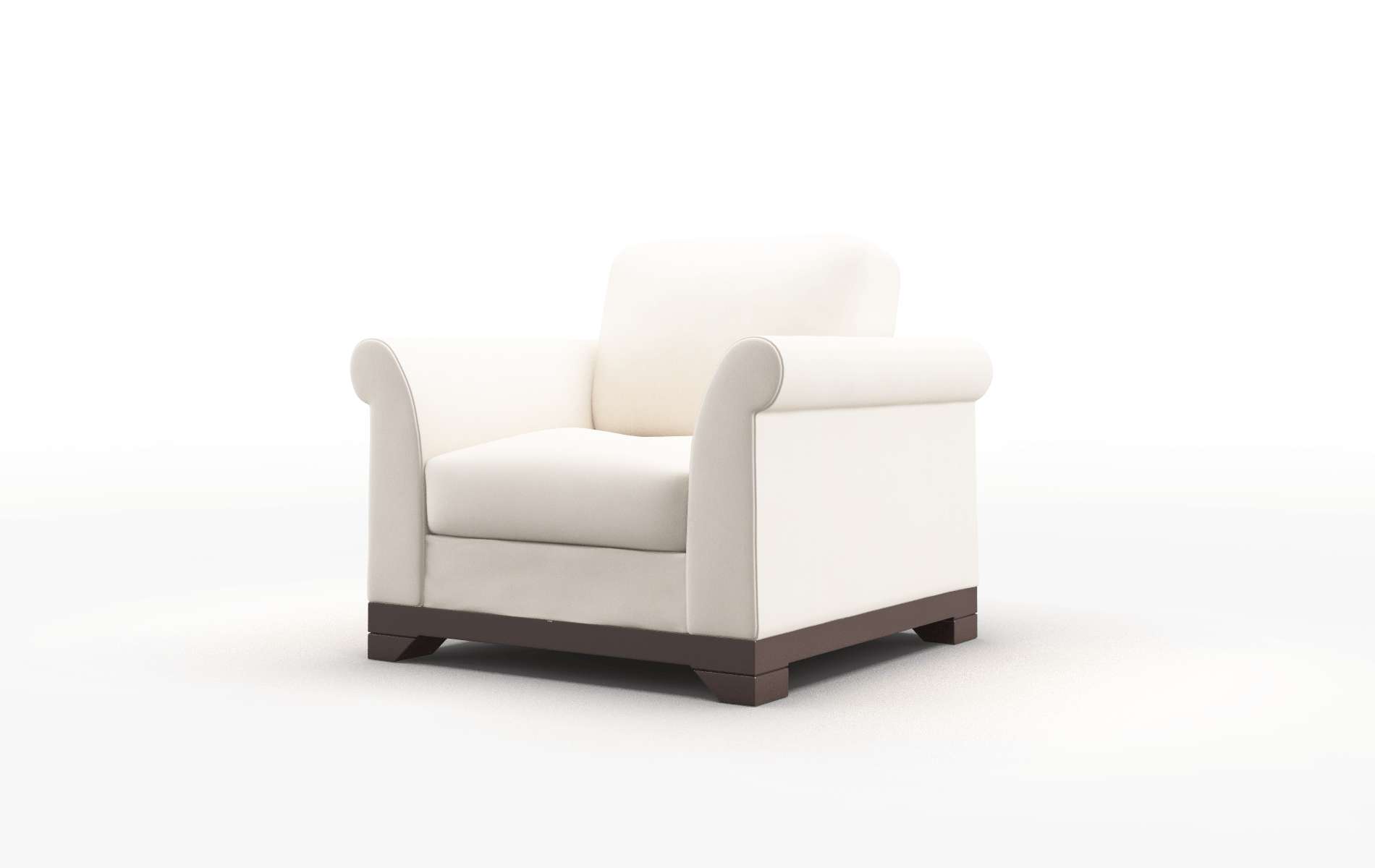 Denver Blanche Milky Chair espresso legs 4