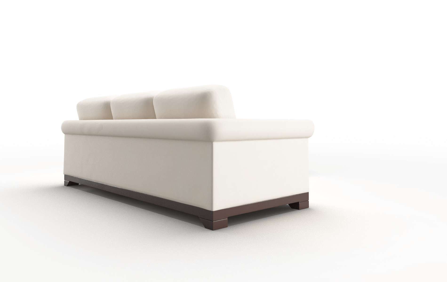 Denver Blanche Milky Sectional espresso legs 3