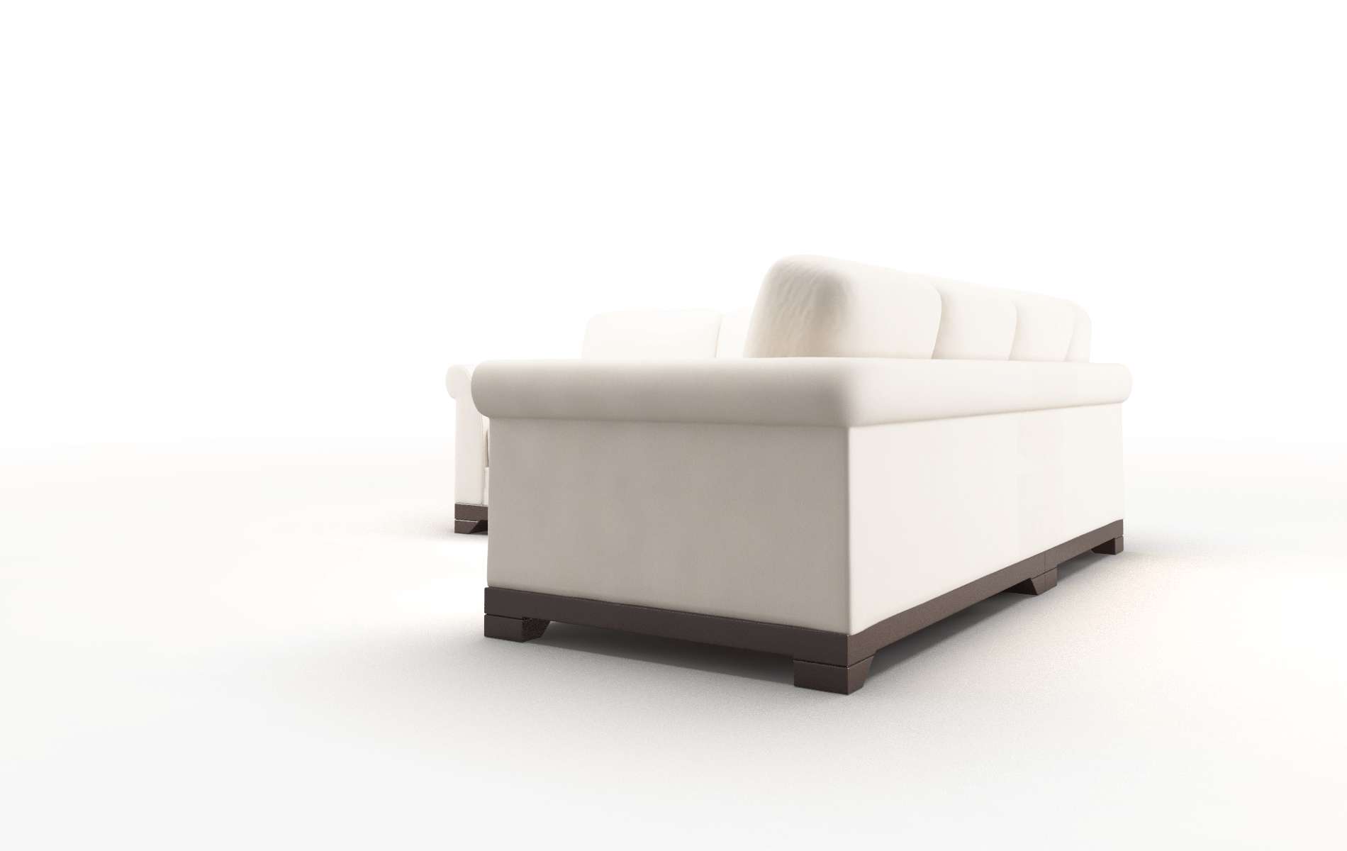 Denver Blanche Milky Sectional espresso legs 4
