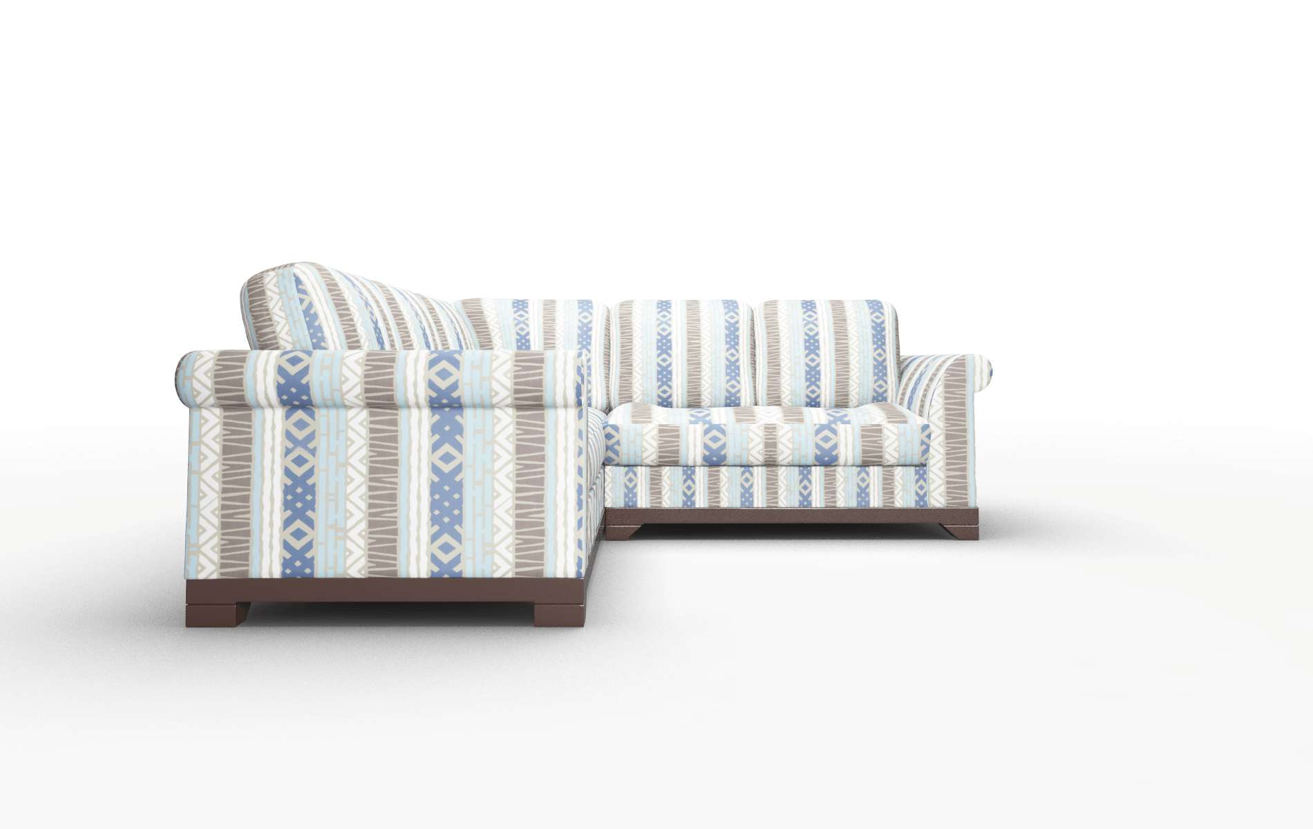Denver Bodhi Indigo Sectional espresso legs 2