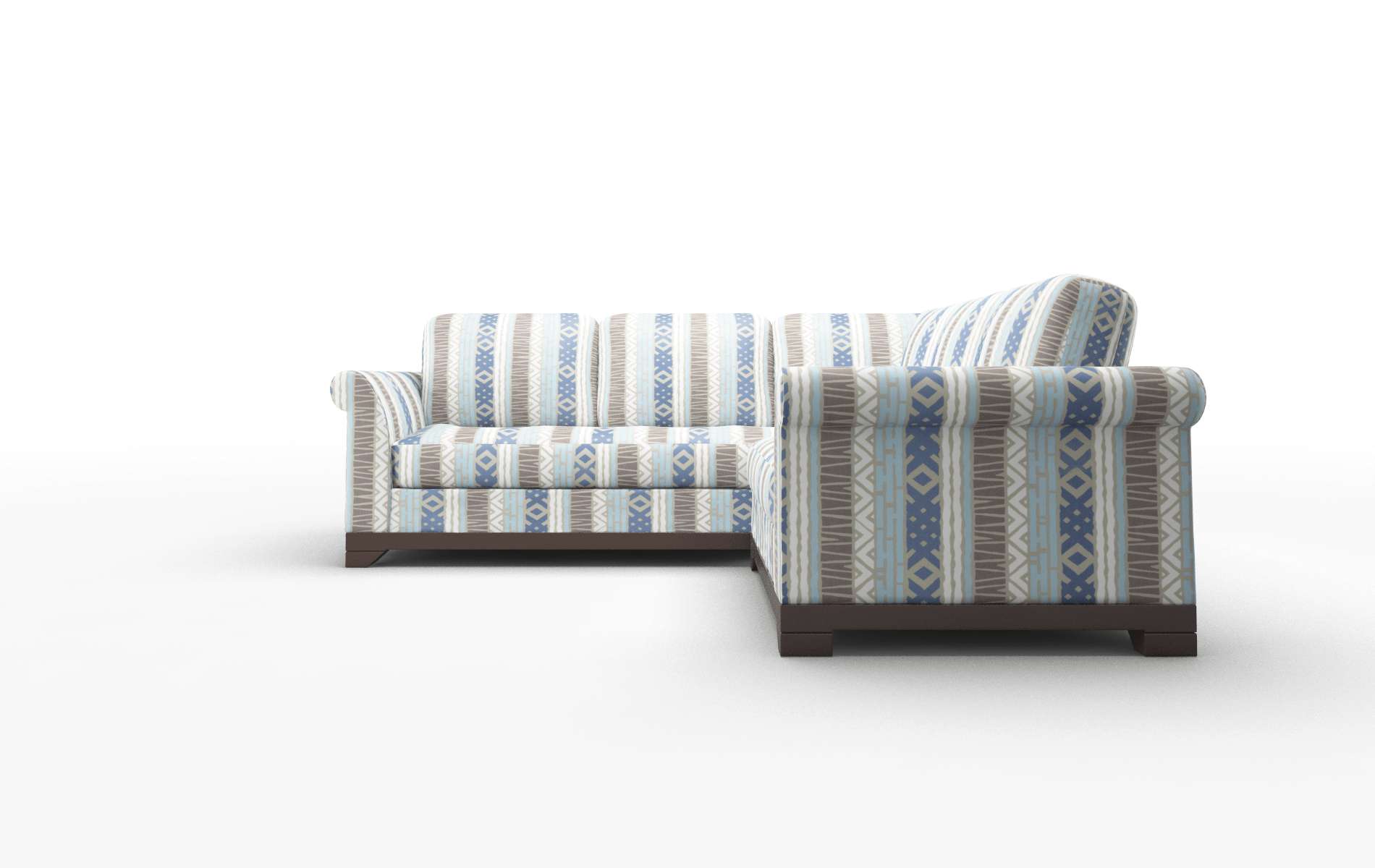 Denver Bodhi Indigo Sectional espresso legs 5