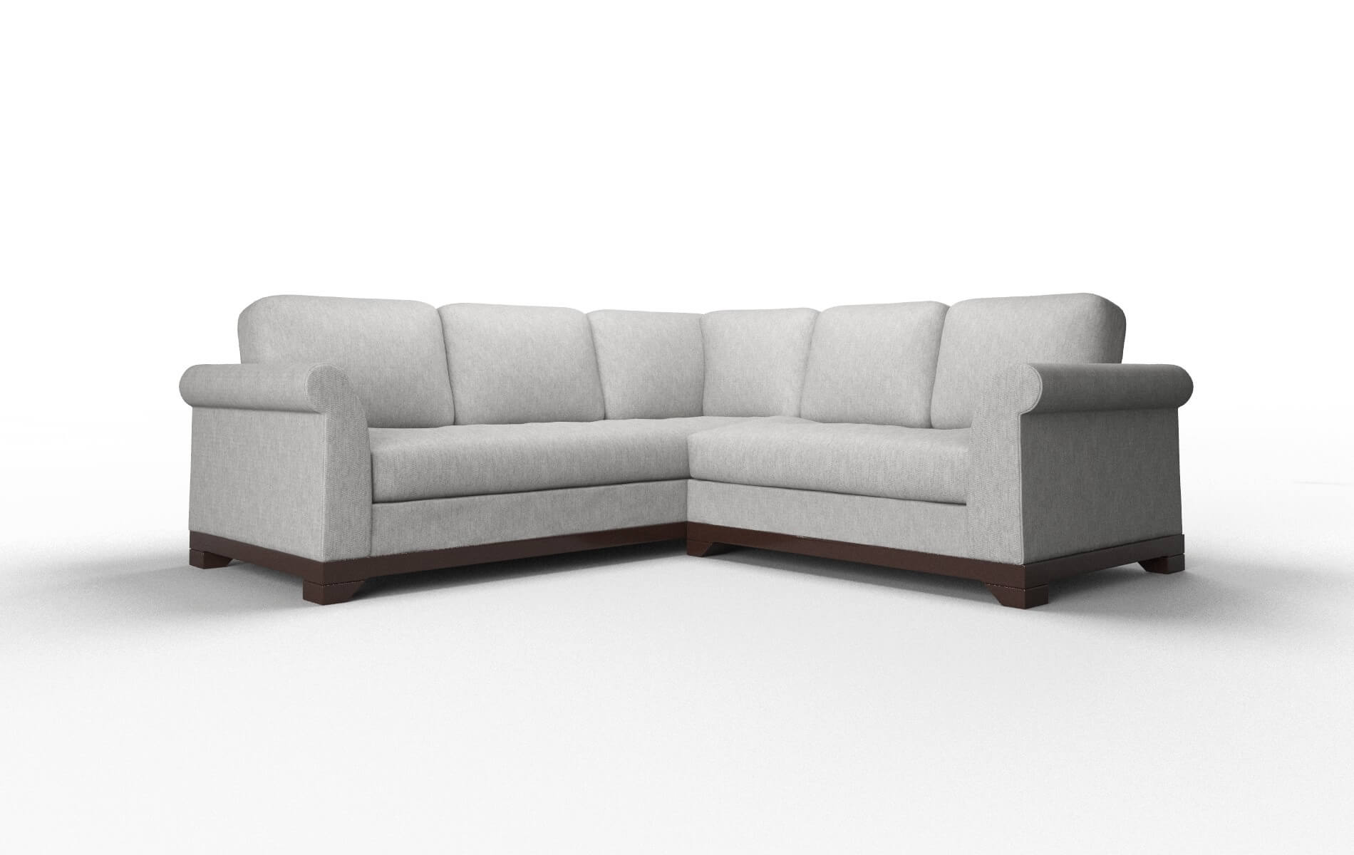 Denver Bungalow Graphite Sectional espresso legs 1