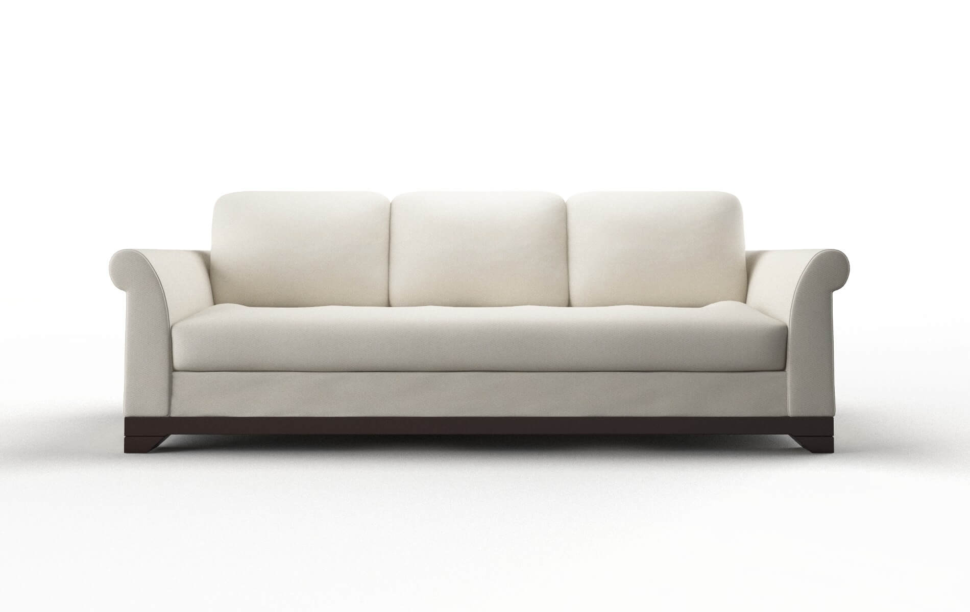 Denver Bungalow Ivory Sofa espresso legs 1