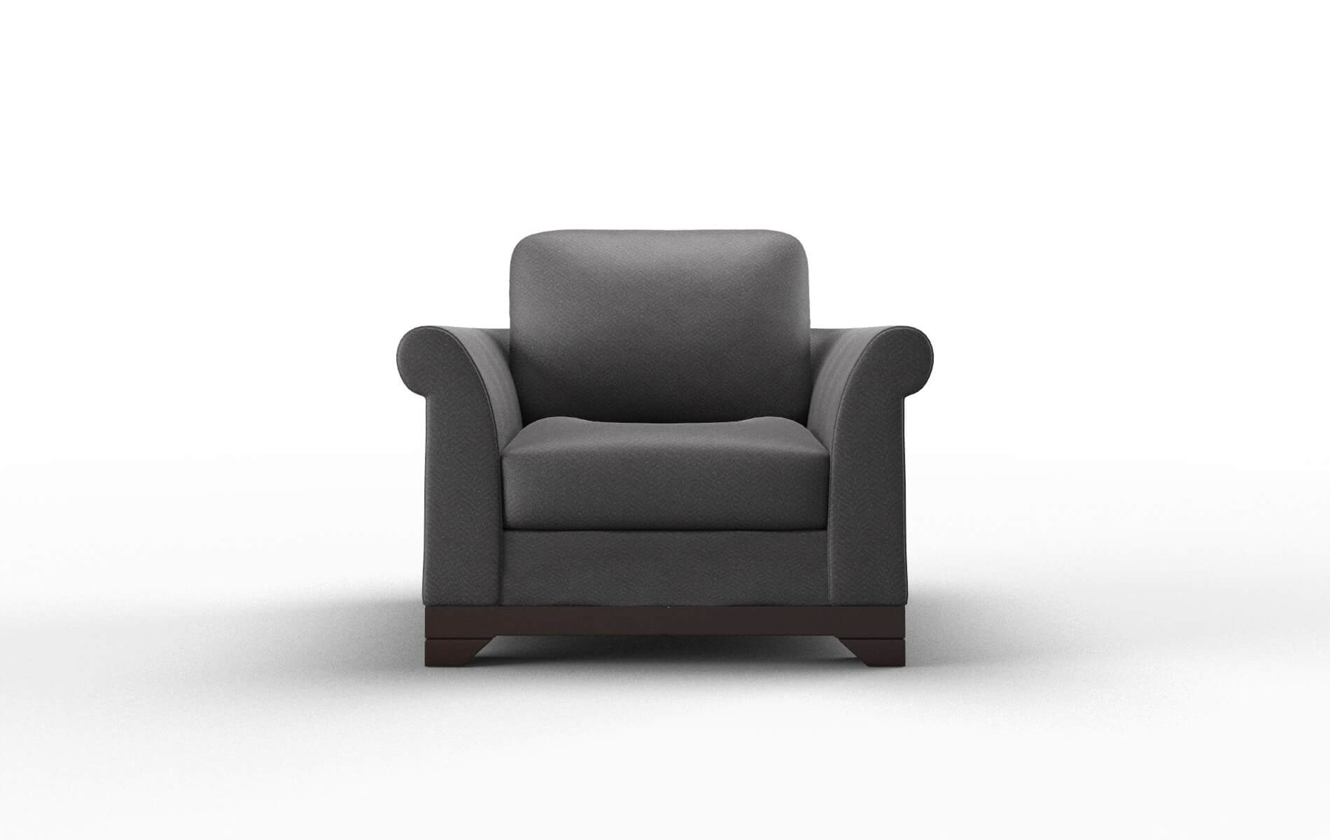 Denver Catalina Charcoal Chair espresso legs 1