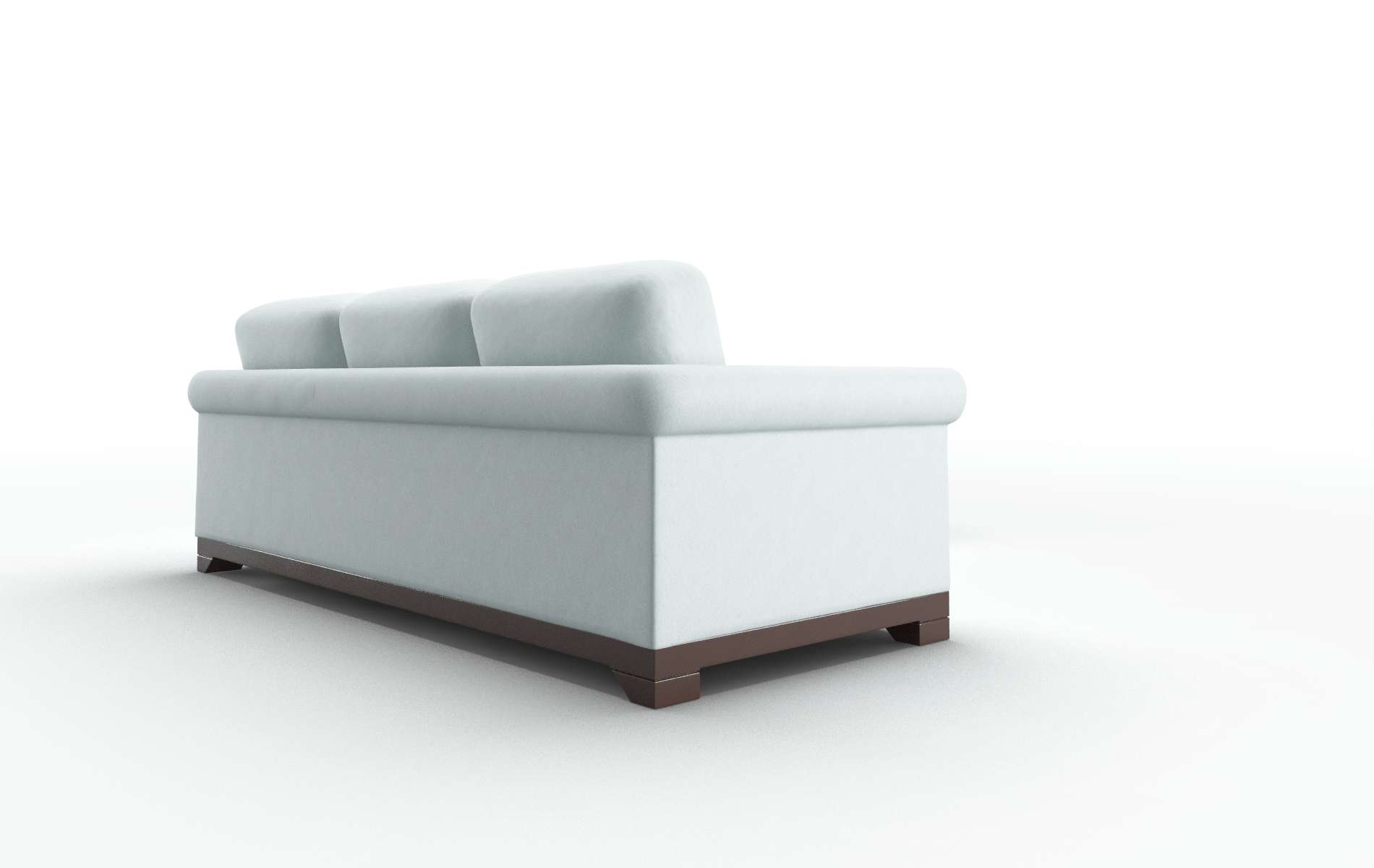 Denver Clyde Cornflower Sectional espresso legs 3
